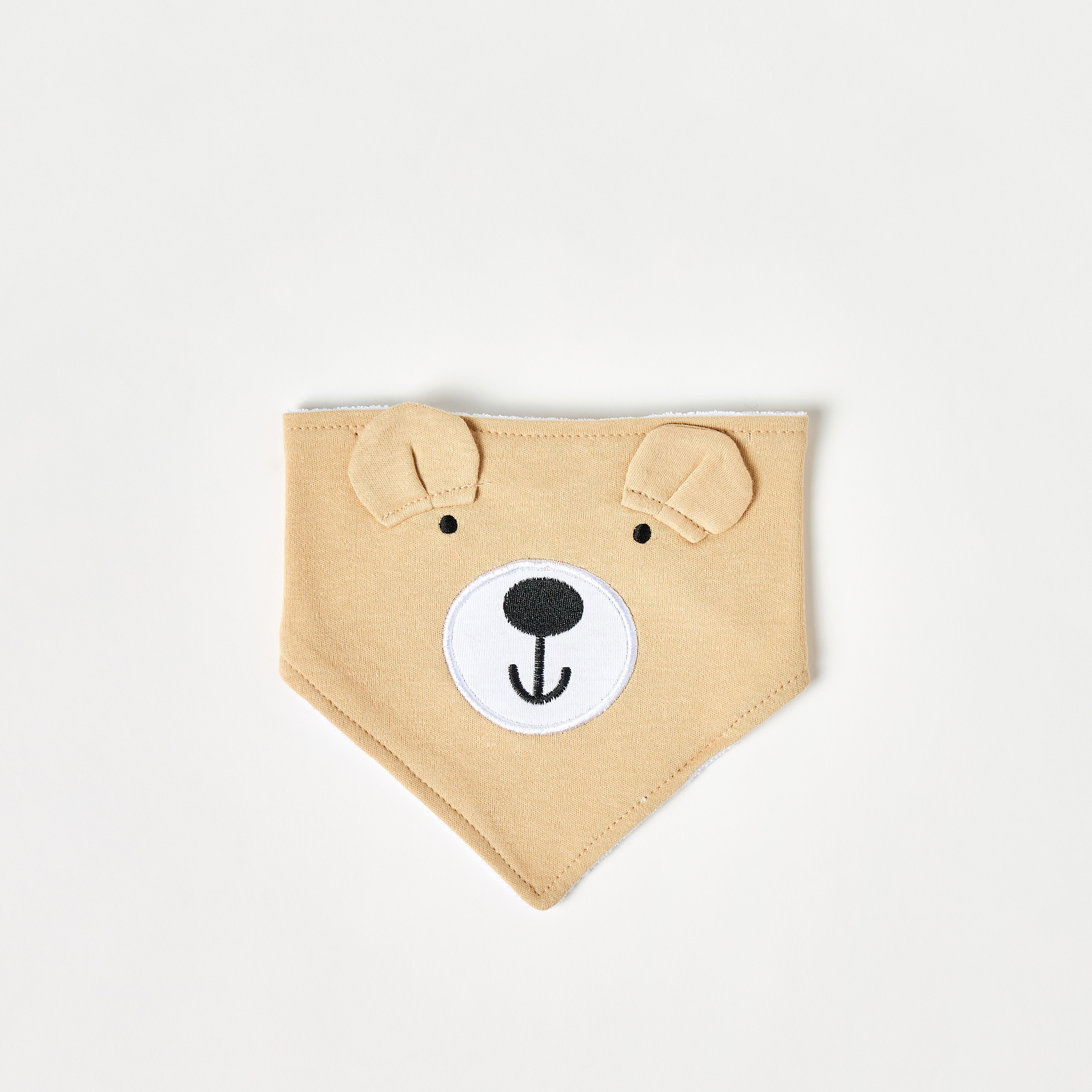 Juniors Bear Applique Bib and Booties Set-baby-boys-shoes-booties-image-2
