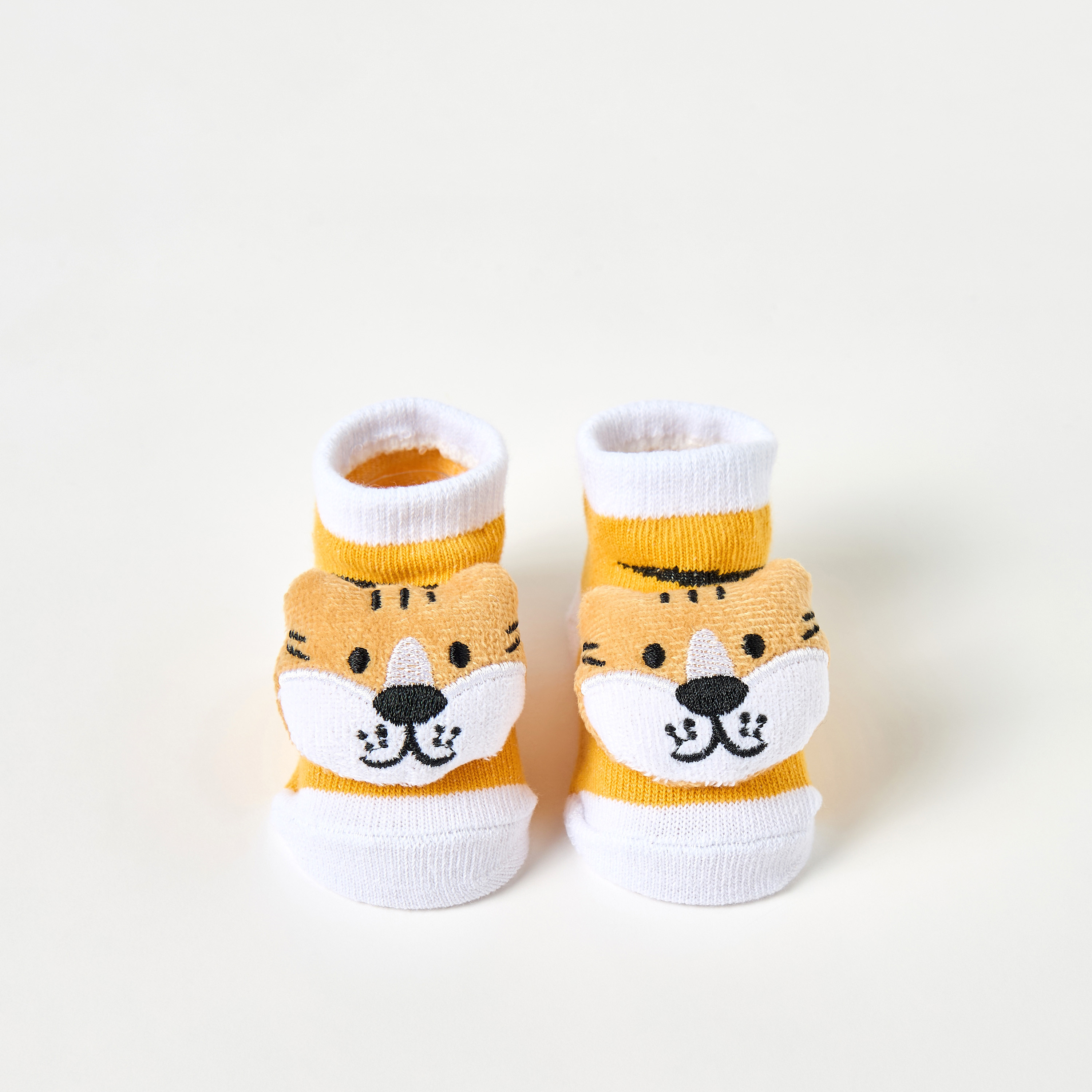 Juniors Tiger Applique Bib and Booties Set-baby-boys-shoes-booties-image-3