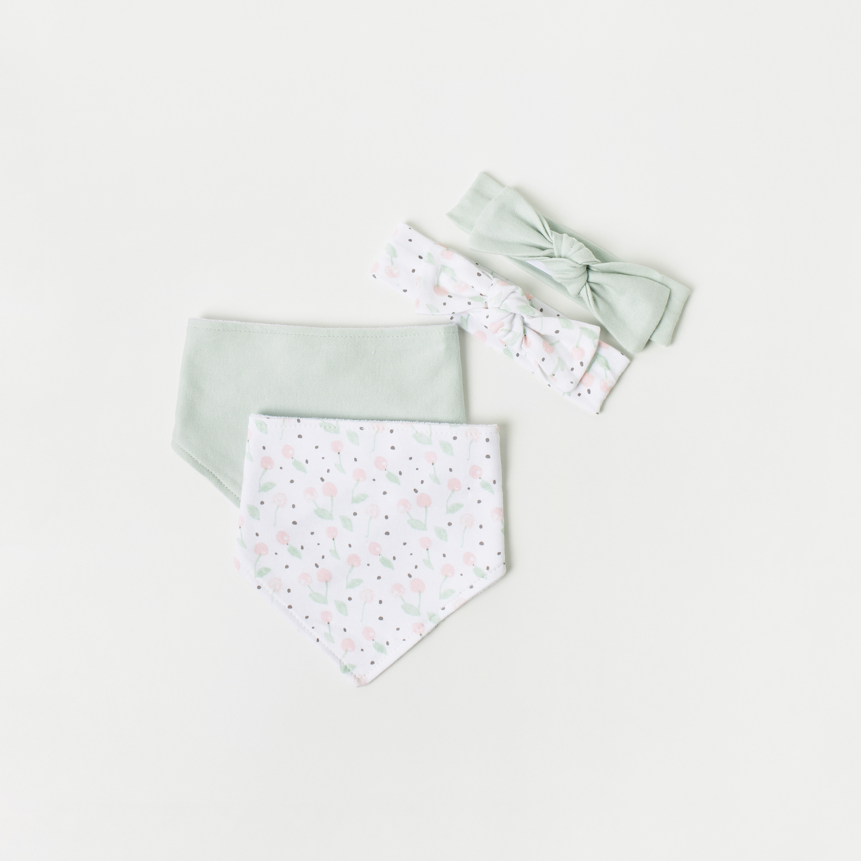 Juniors 4-Piece Printed Bib and Headband Set-baby-feeding-bibs-image-1