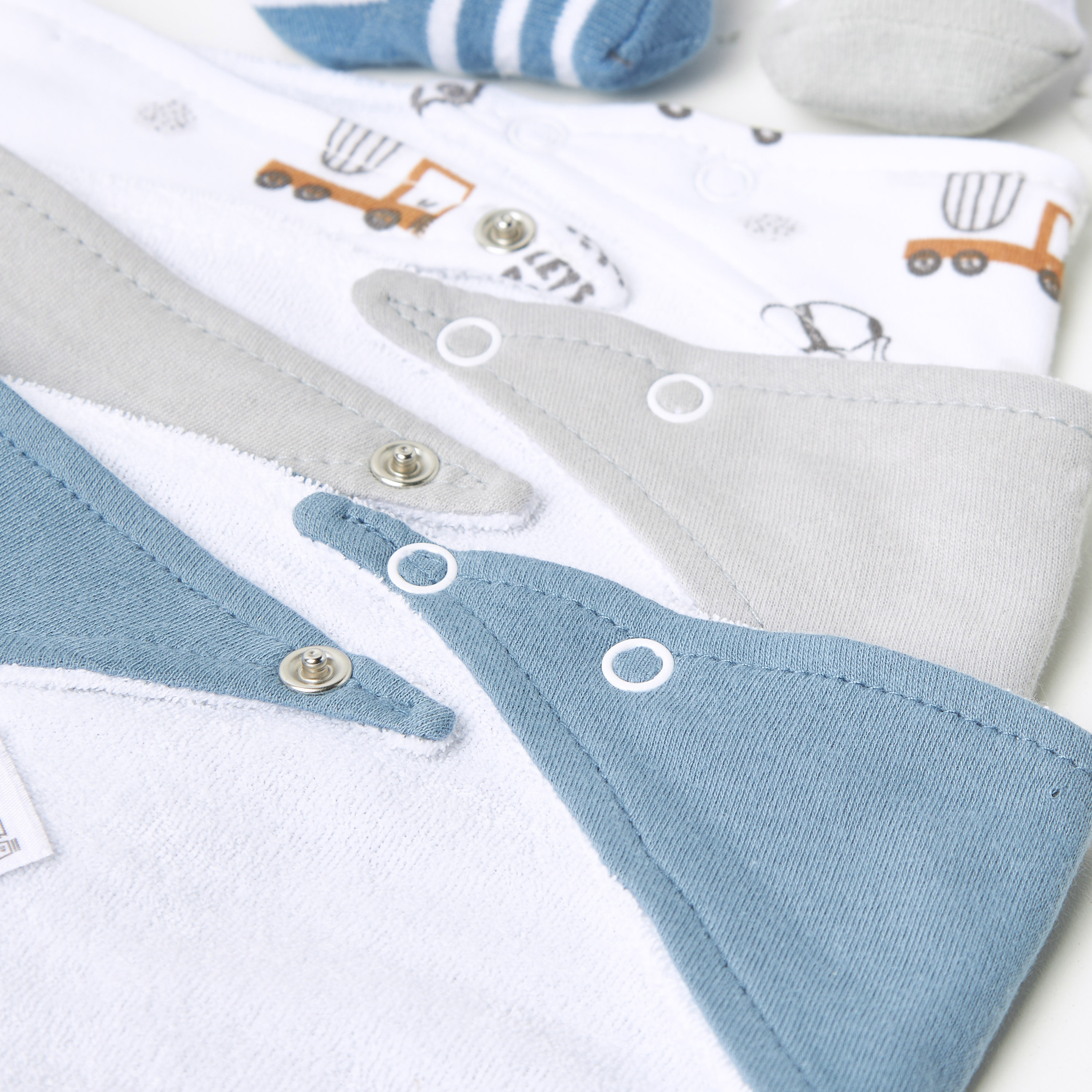 Juniors 5-Piece Printed Bibs and Booties Set-baby-feeding-bibs-image-5