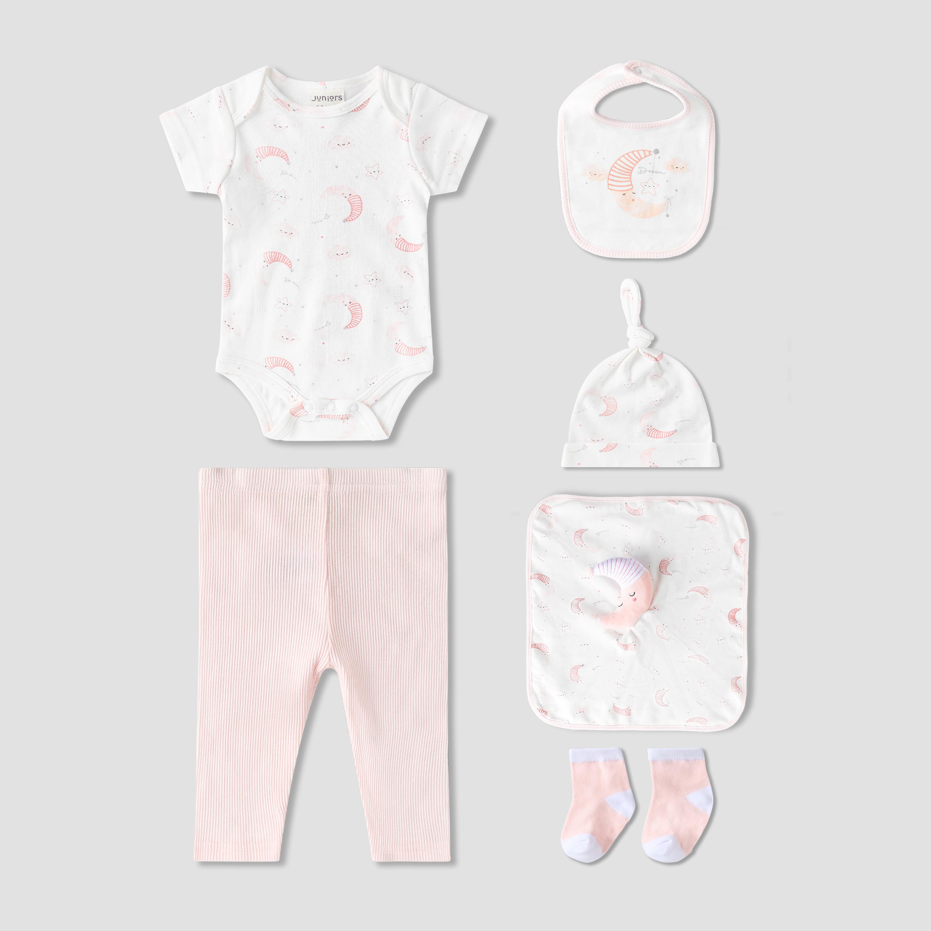 طقم هدايا ملابس 8 قطع مع شنطة هدايا من جونيورز-baby-girls-clothing-setsandcoords-image-1