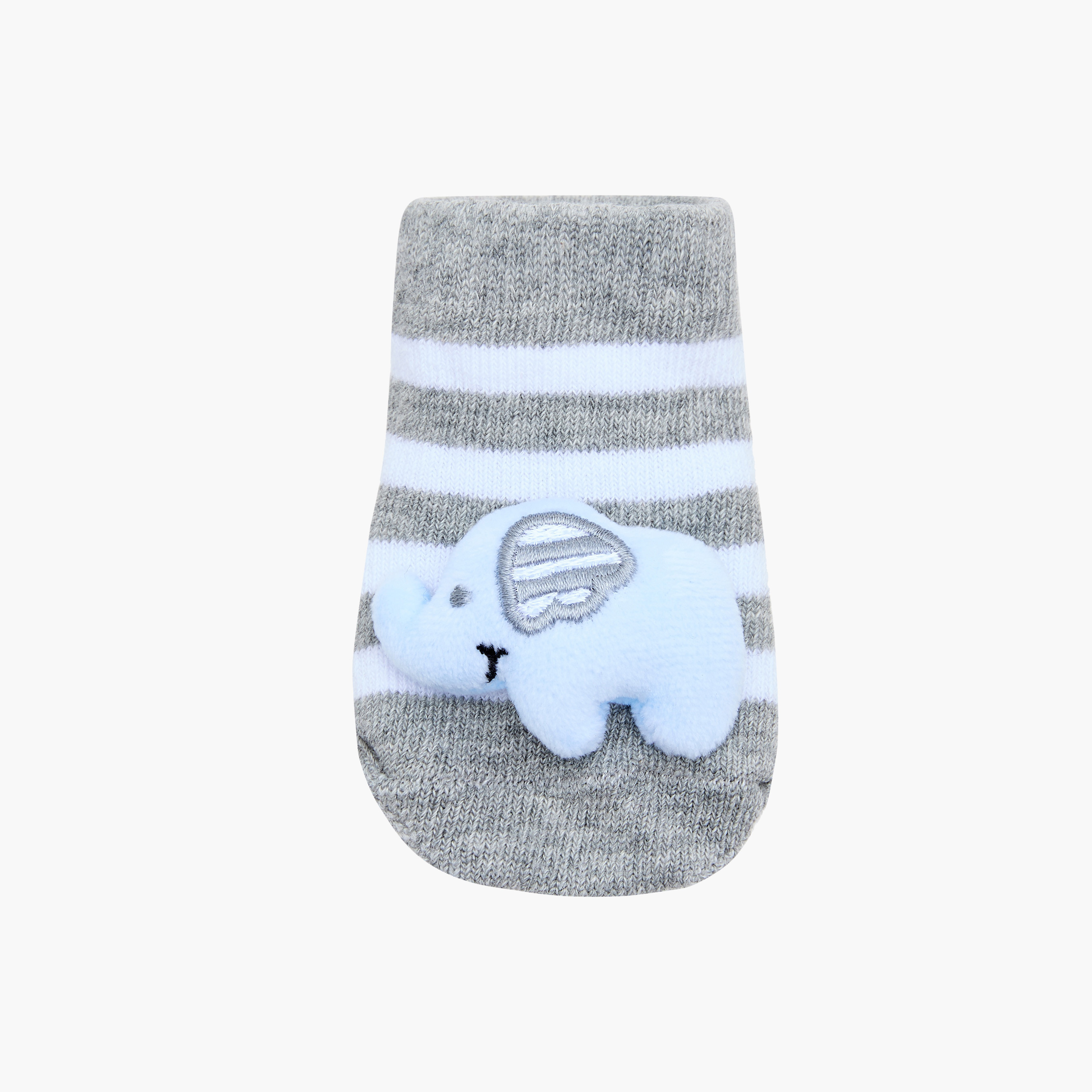 Juniors Elephant Detail Booties and Wristband Set-baby-boys-shoes-booties-image-4