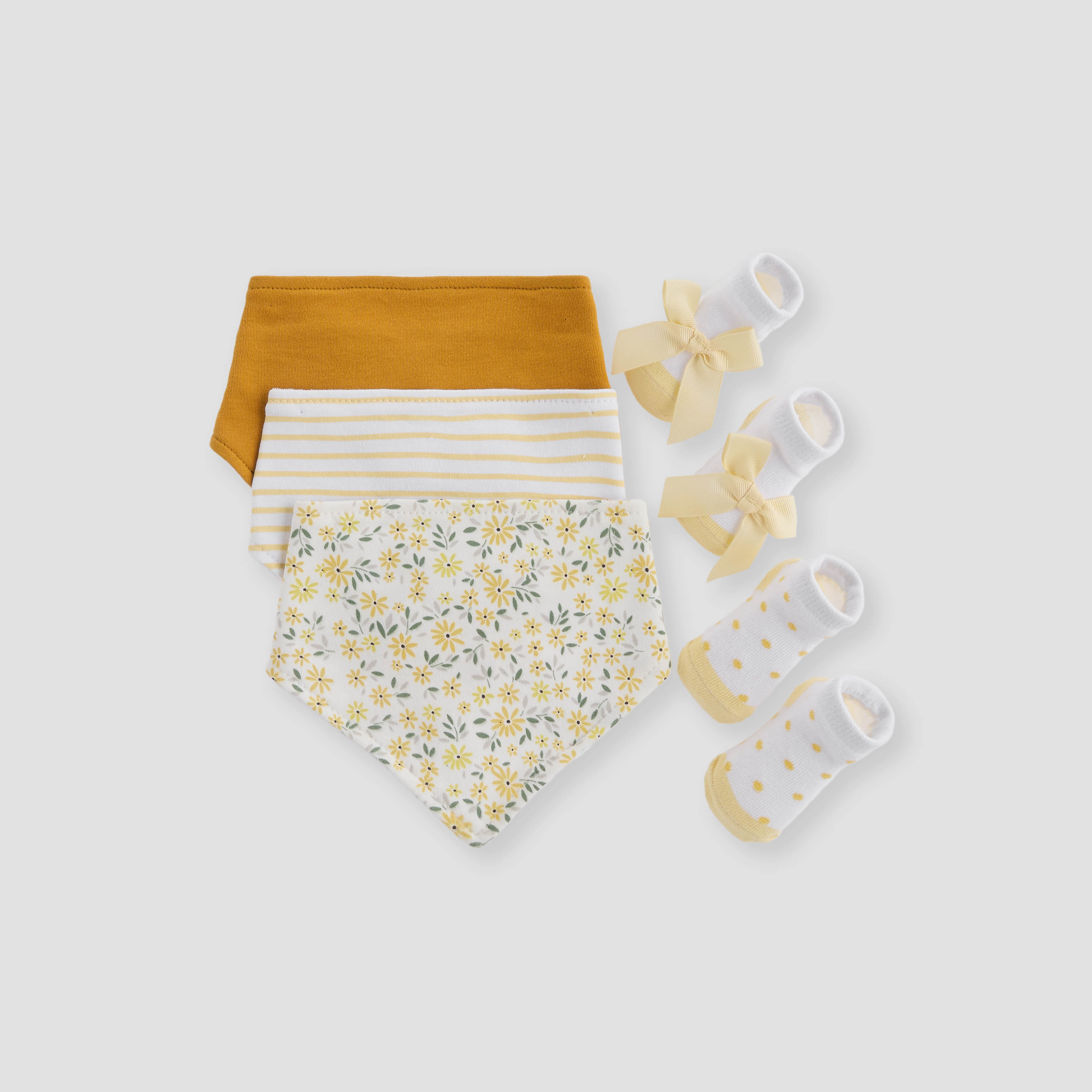 Juniors 5-Piece Printed Bib and Booties Set-baby-feeding-bibs-image-1