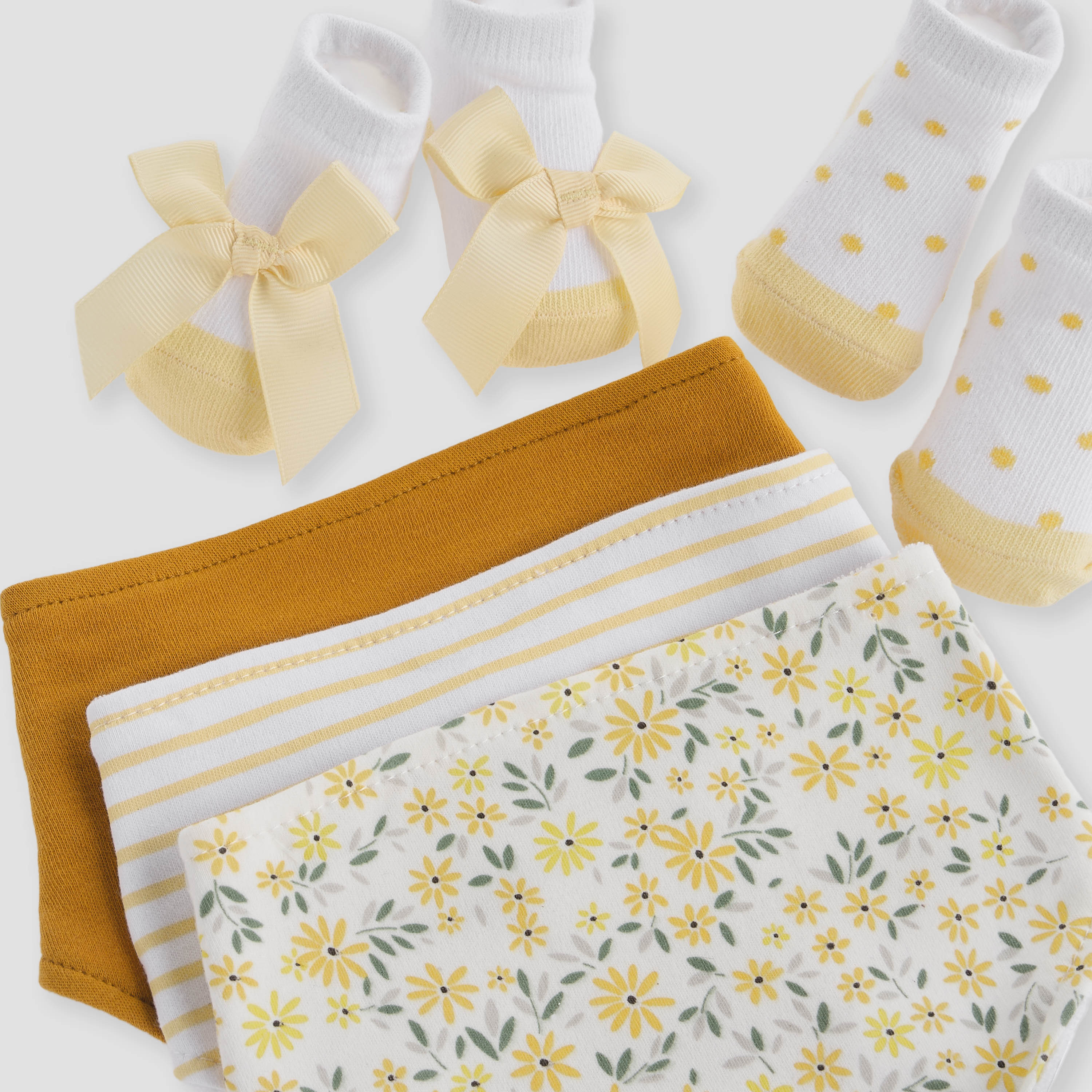 Juniors 5-Piece Printed Bib and Booties Set-baby-feeding-bibs-image-4