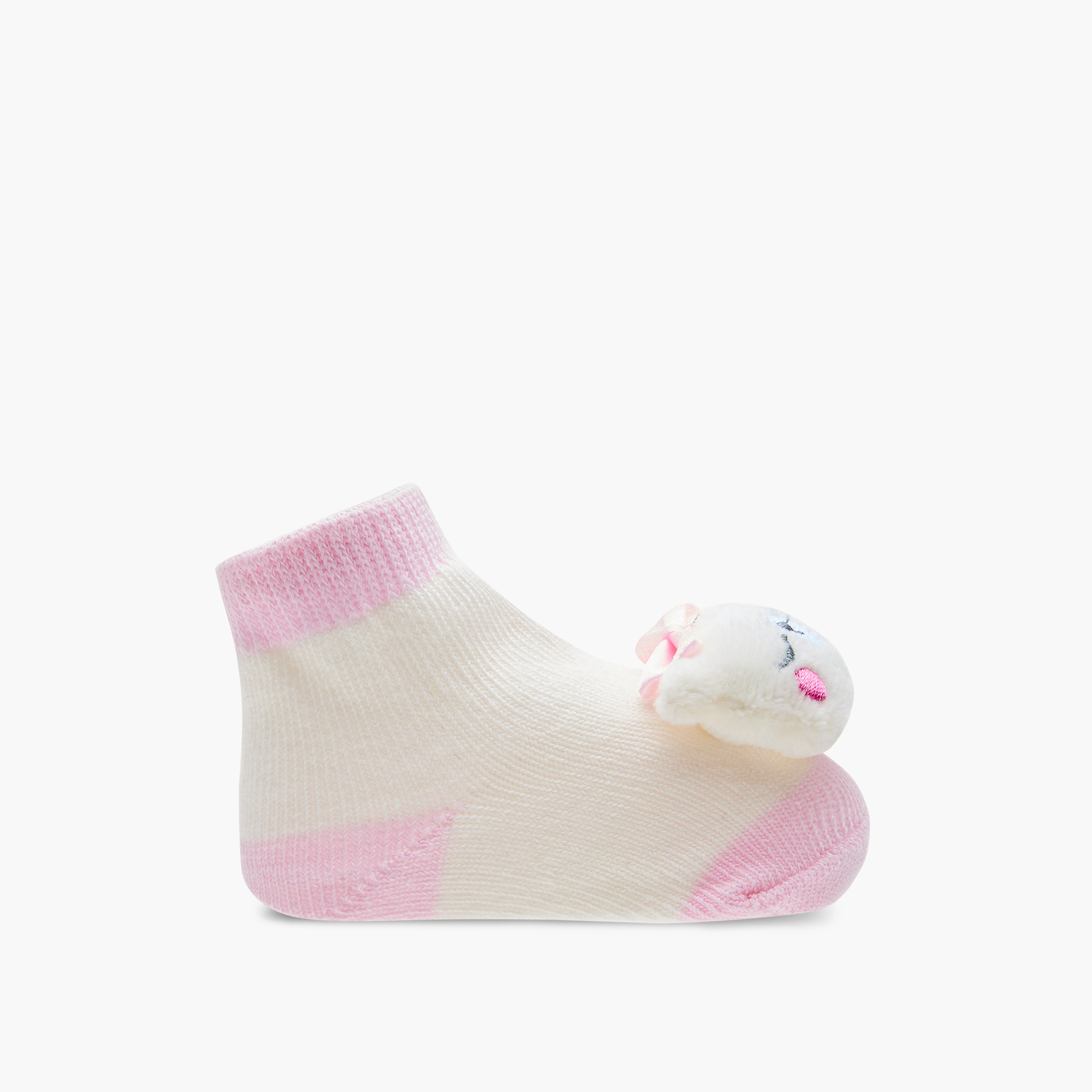 Juniors Teddy Applique Booties and Wristband Set-baby-girls-shoes-booties-image-3
