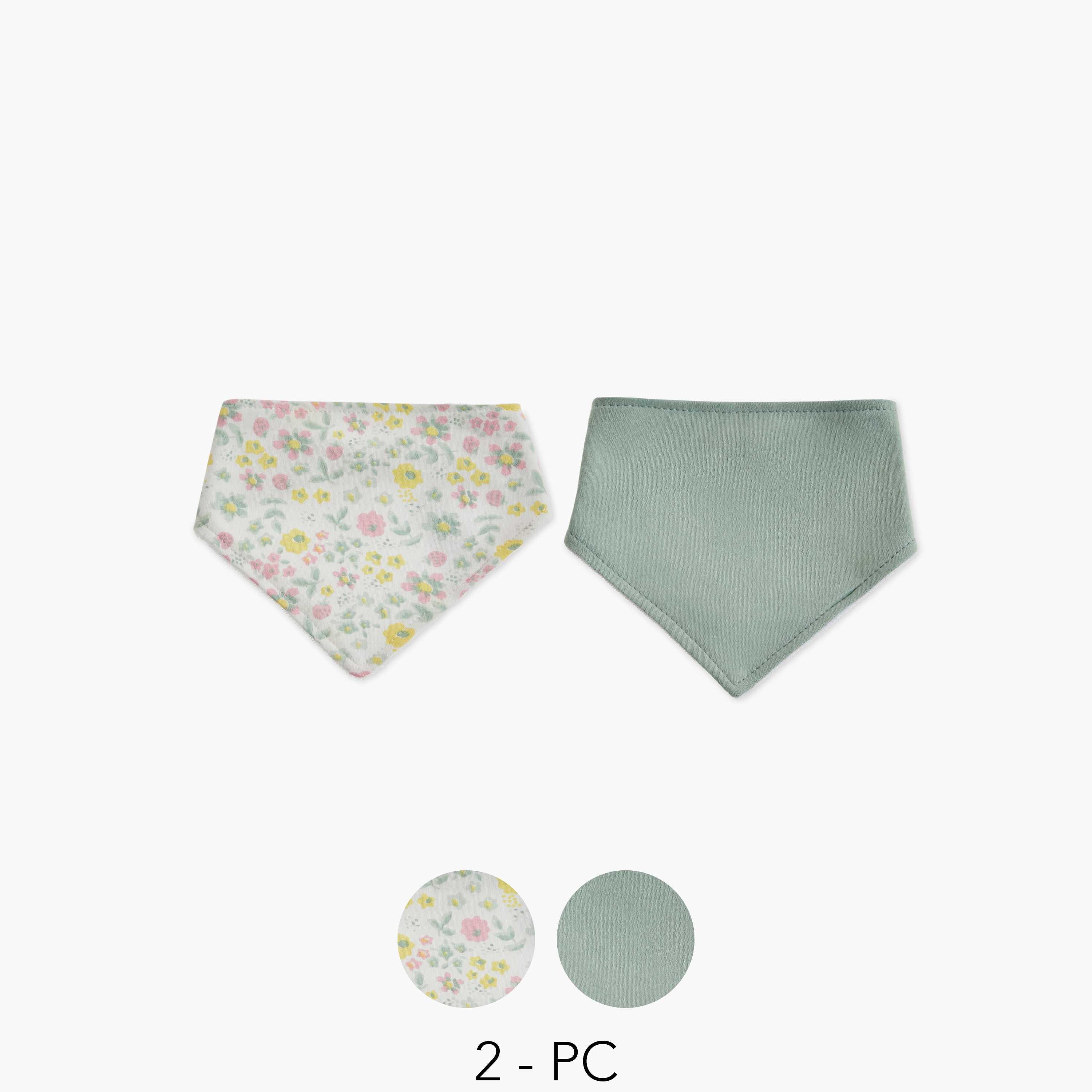 Juniors Printed Bib with Button Closure - Set of 2-baby-girls-accessories-hairaccessories-image-1