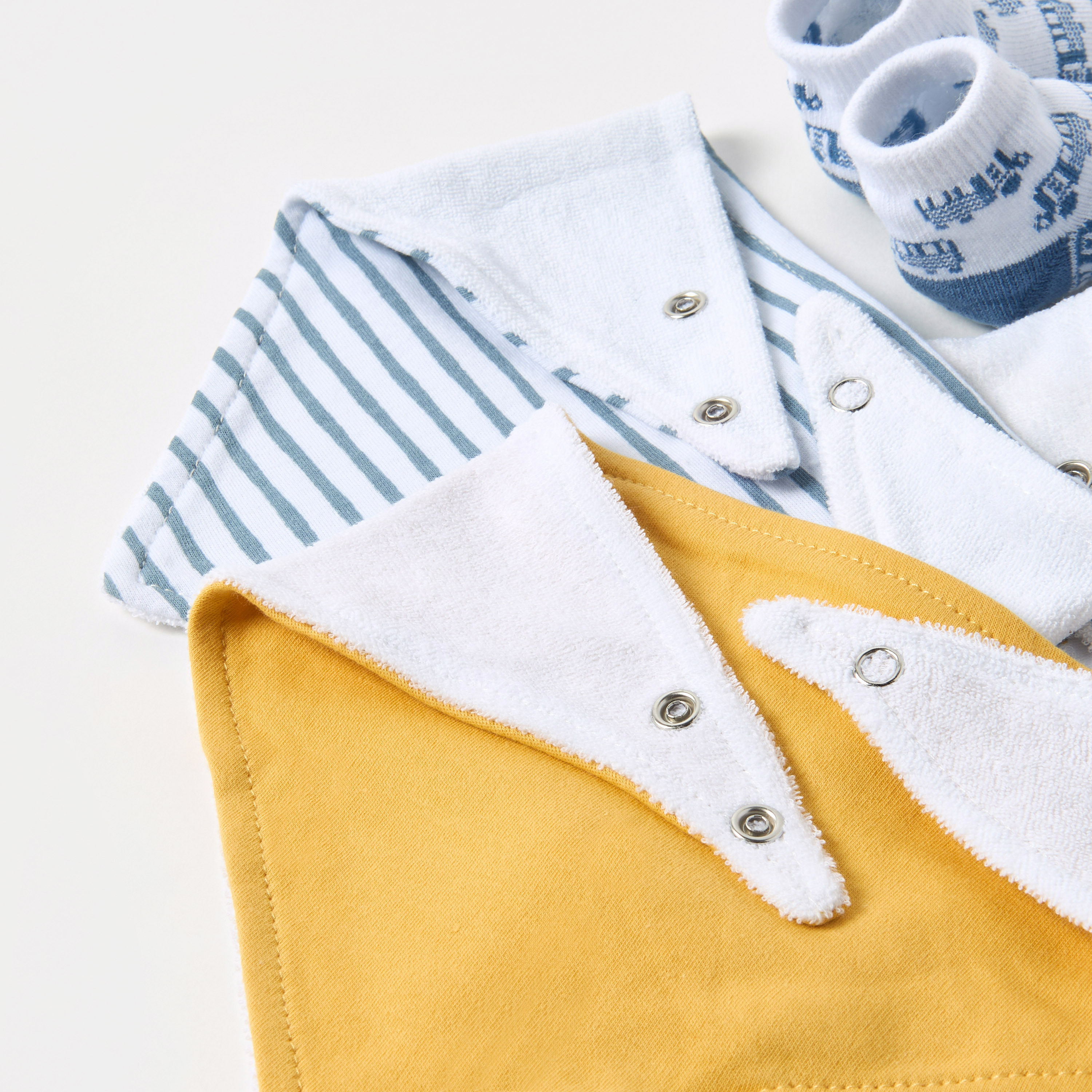 Juniors 5-Piece Printed Bib and Booties Set-baby-feeding-bibs-image-5