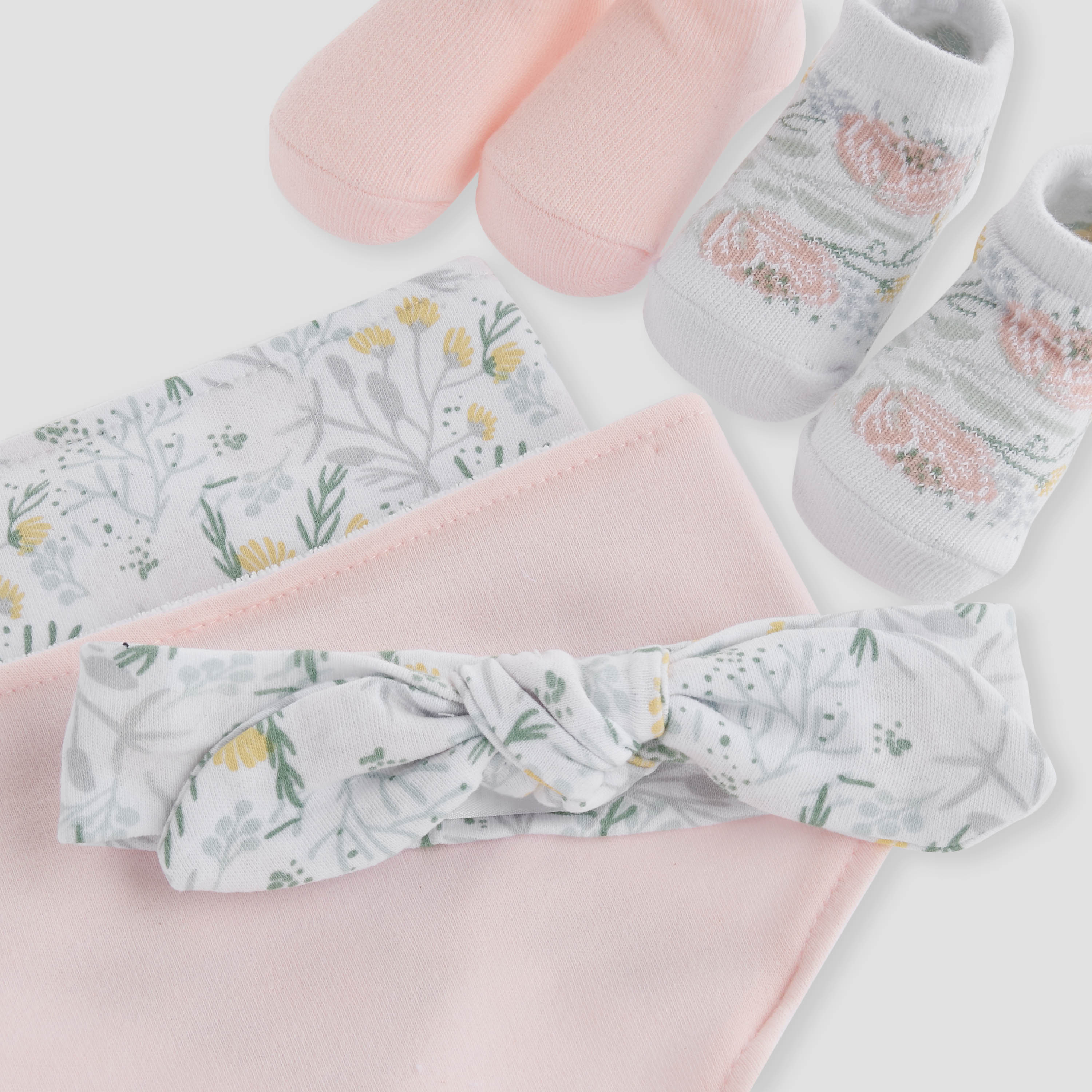 Juniors 5-Piece Assorted Bib with Headband and Socks Set-baby-feeding-bibs-image-4