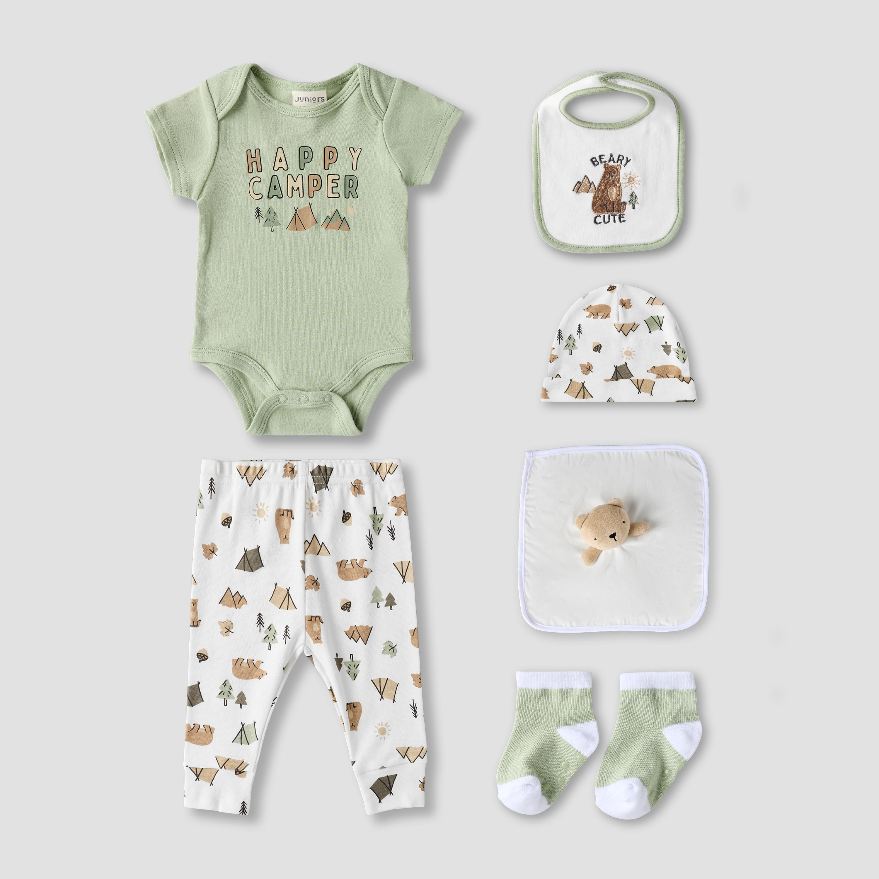 Set of 8 Juniors Clothing Gift Set with Camping Print-baby-boys-clothing-setsandcoords-image-1