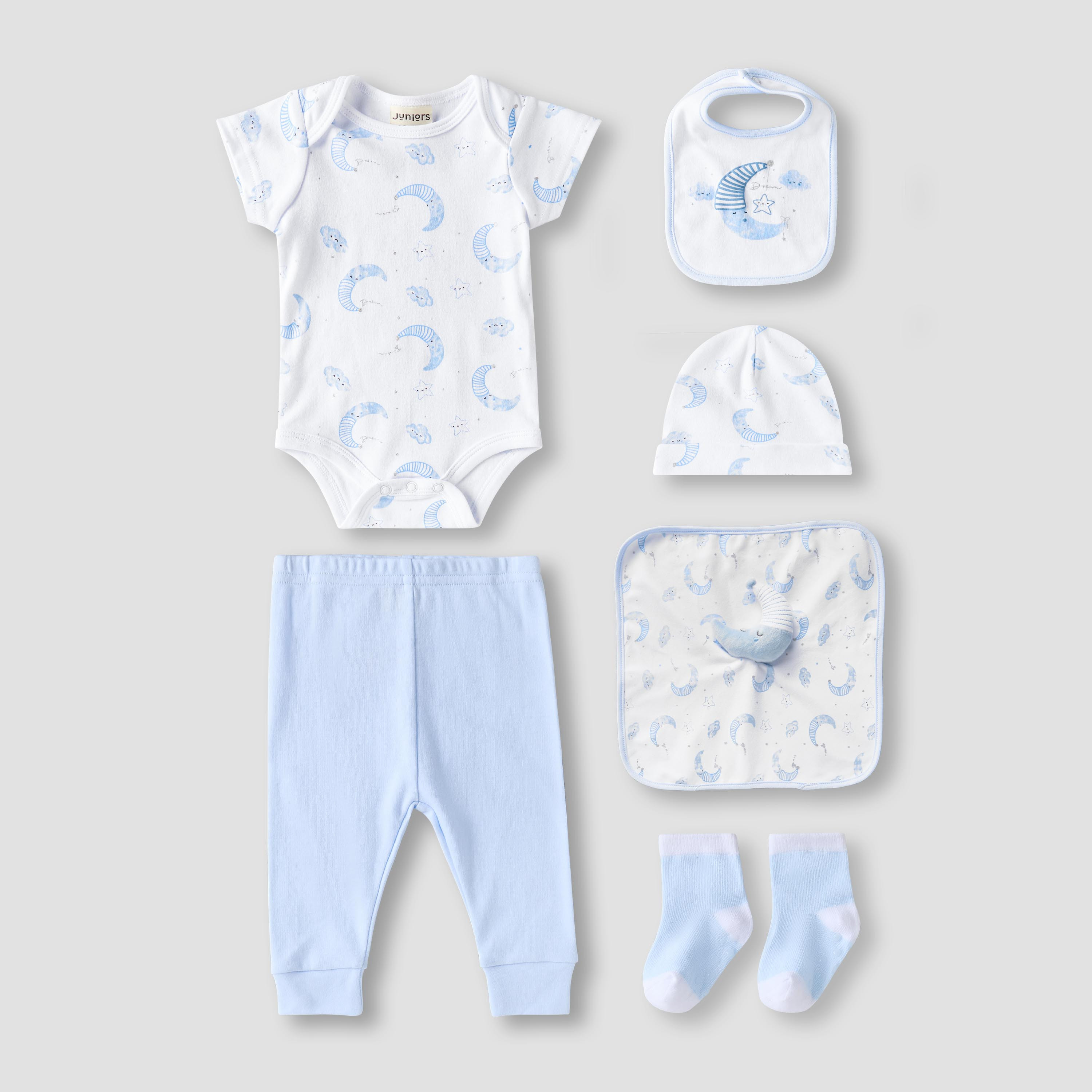Set of 8 Juniors Clothing Gift Set with Moon Print-baby-boys-clothing-setsandcoords-image-1