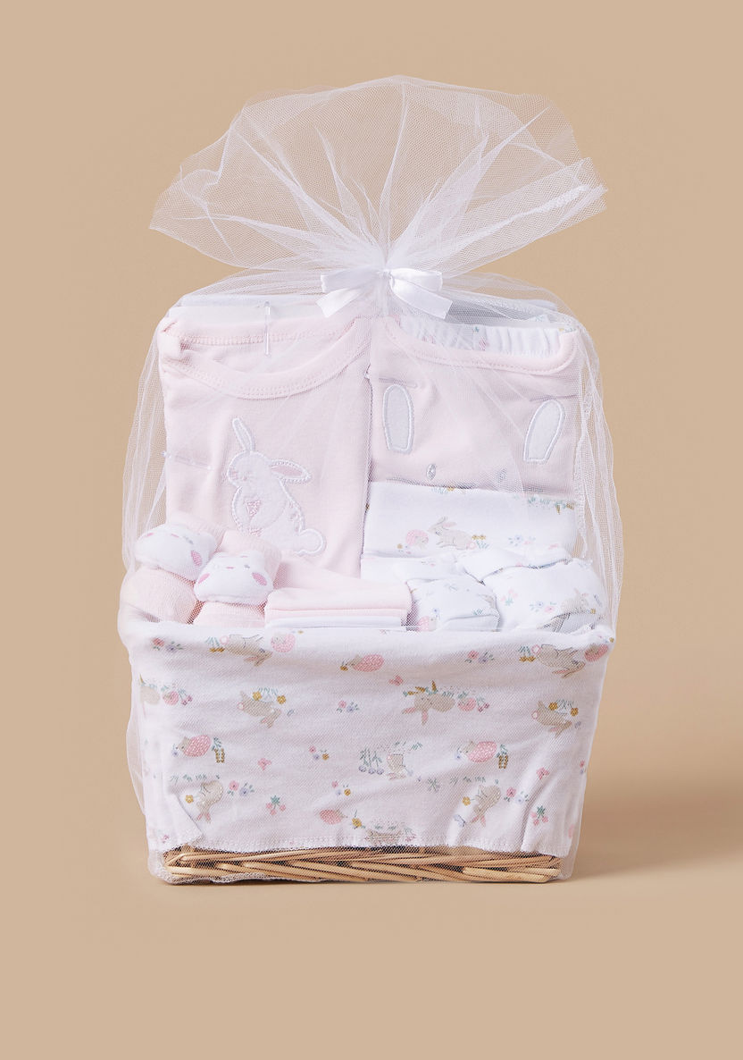 Juniors 12-Piece Rabbit Print Clothing Gift Basket Set-Clothes Sets-image-0