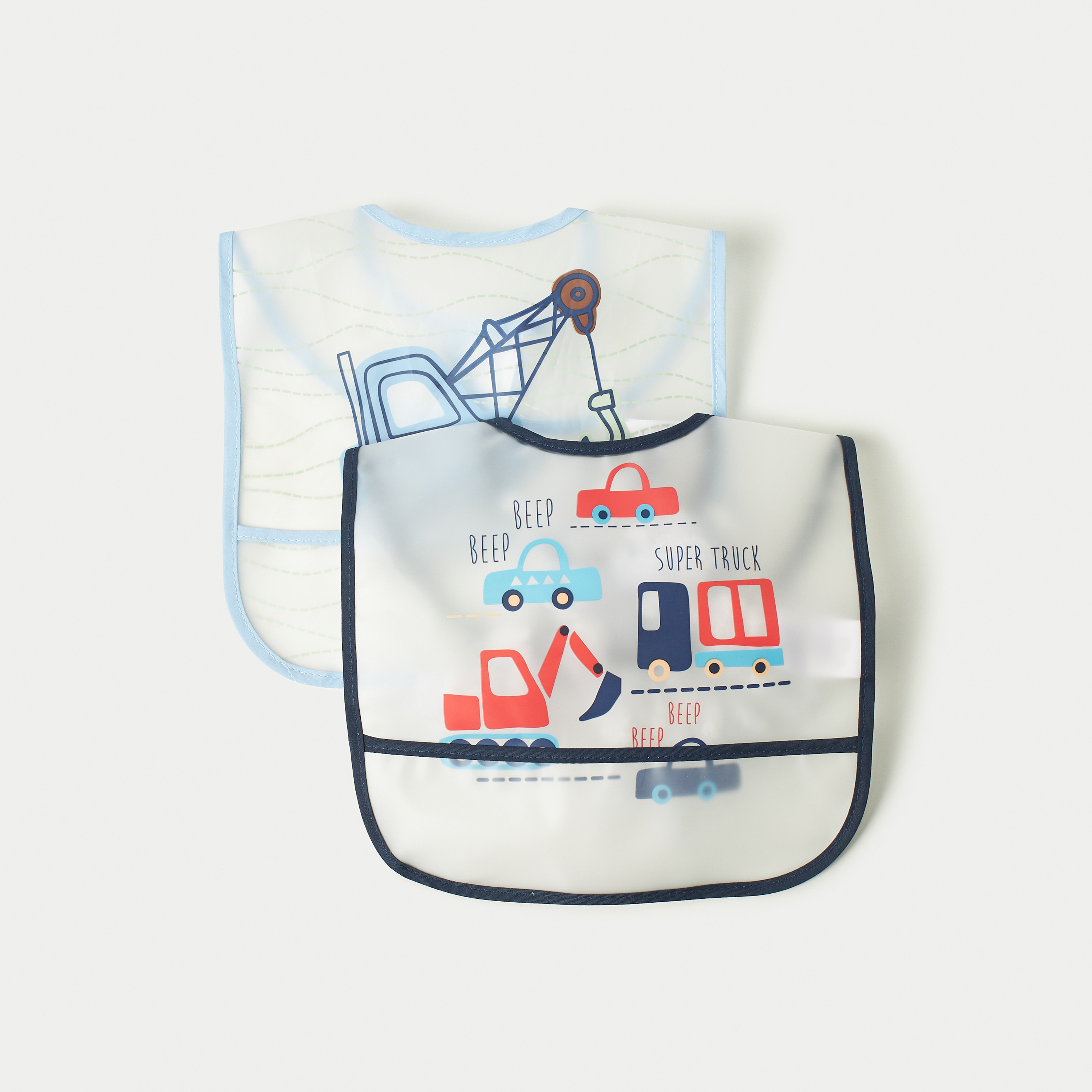 مرايل بشريط إغلاق وطبعات من ديزني- طقم من قطعتين-baby-feeding-bibs-image-1