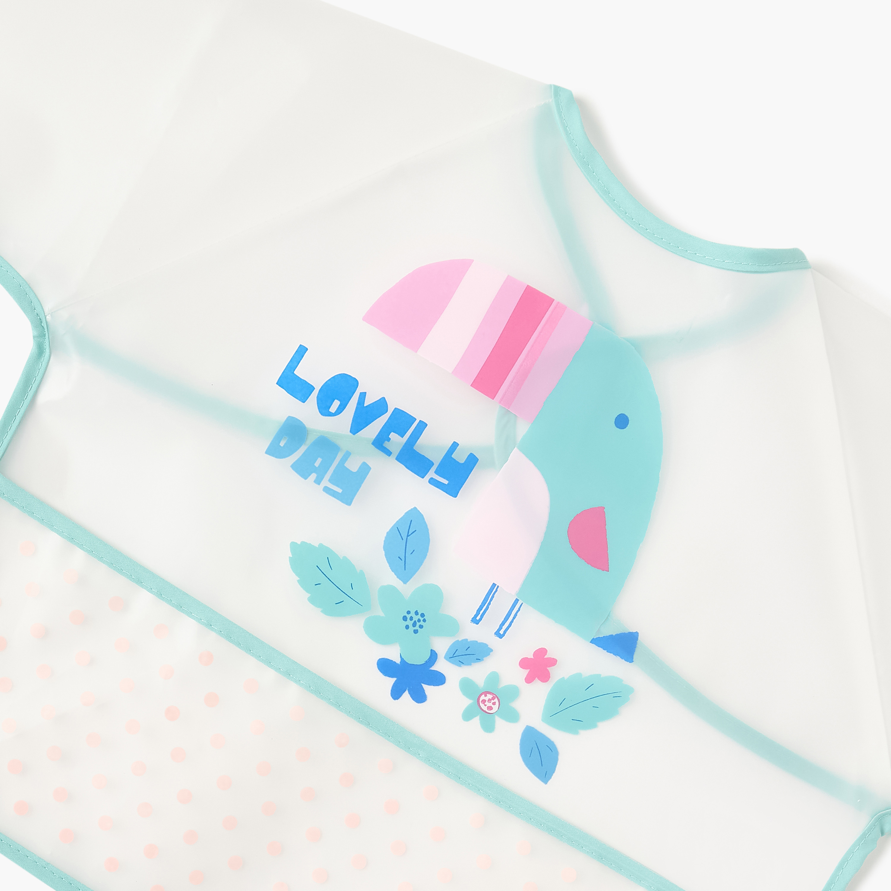 مريلة مئرز بطبعات طائر وأكمام طويلة من جونيورز-baby-feeding-bibs-image-3