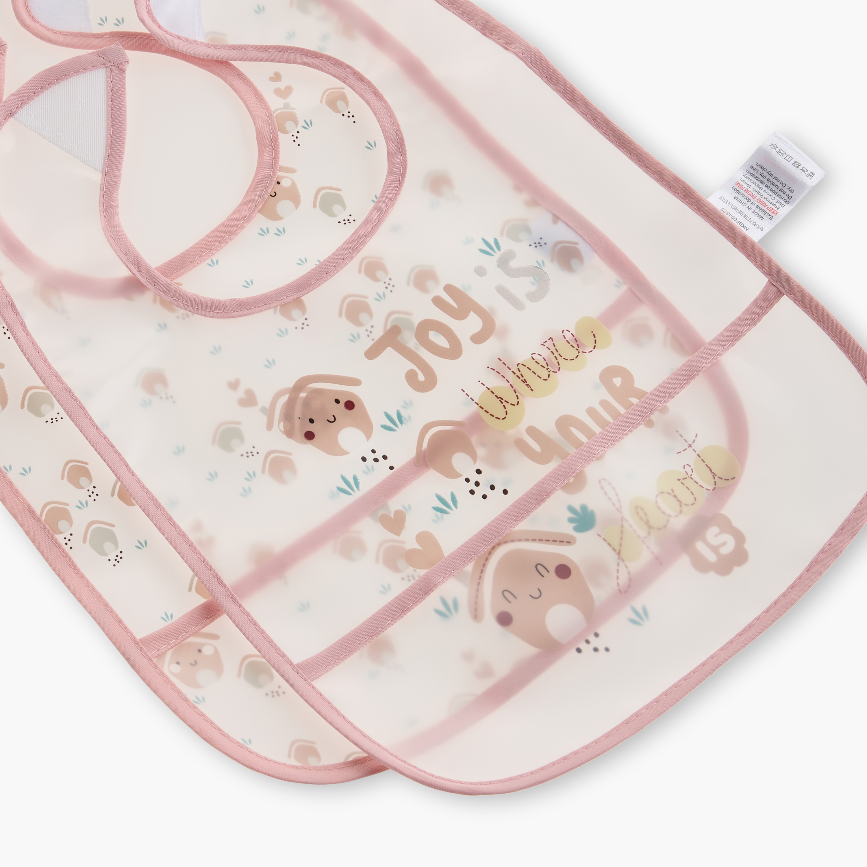 Juniors Printed Bib with Hook and Loop Closure - Set of 2-baby-feeding-bibs-image-5