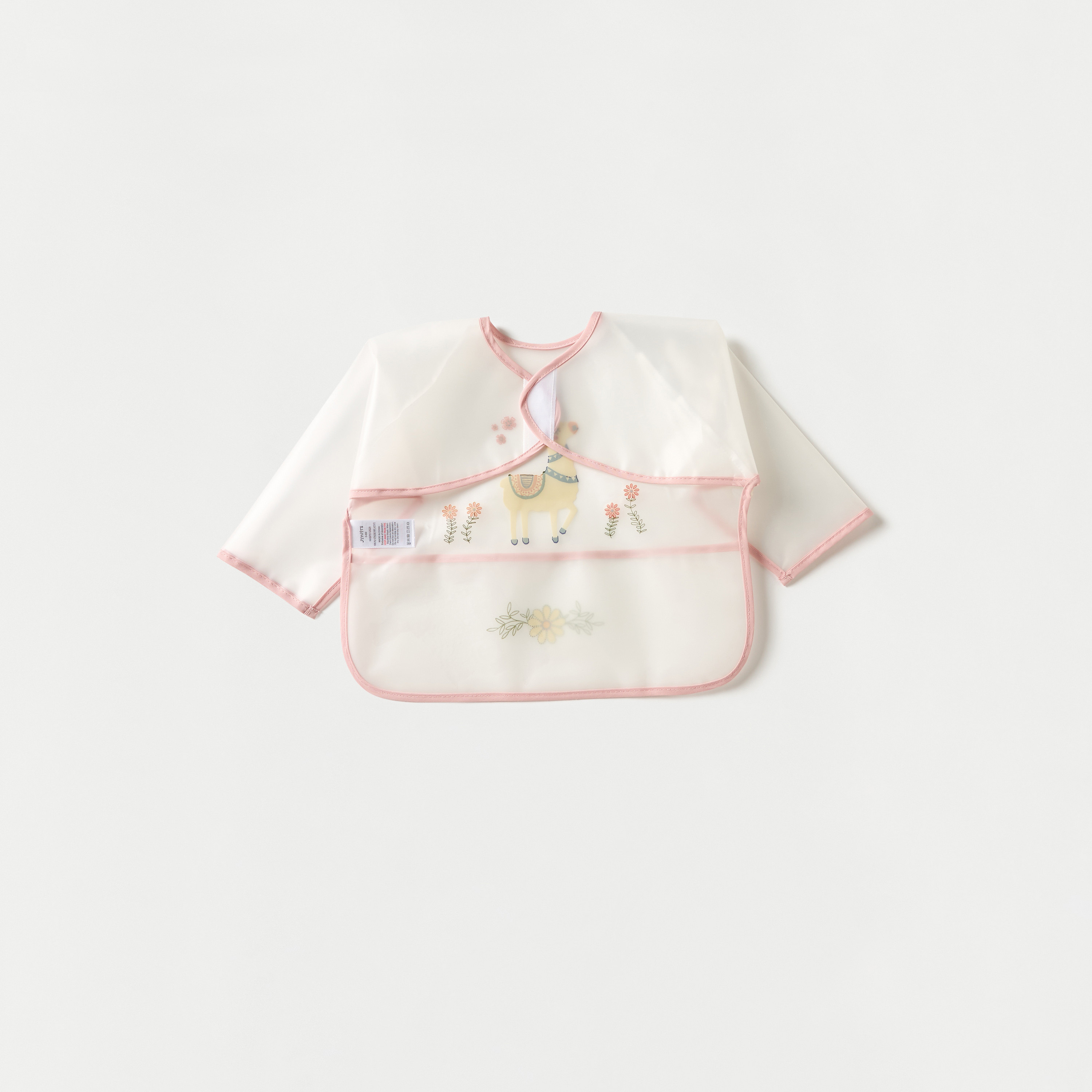 مريلة بأكمام طويلة وطبعات جرافيك مع شريط إغلاق من جونيورز-baby-feeding-bibs-image-2