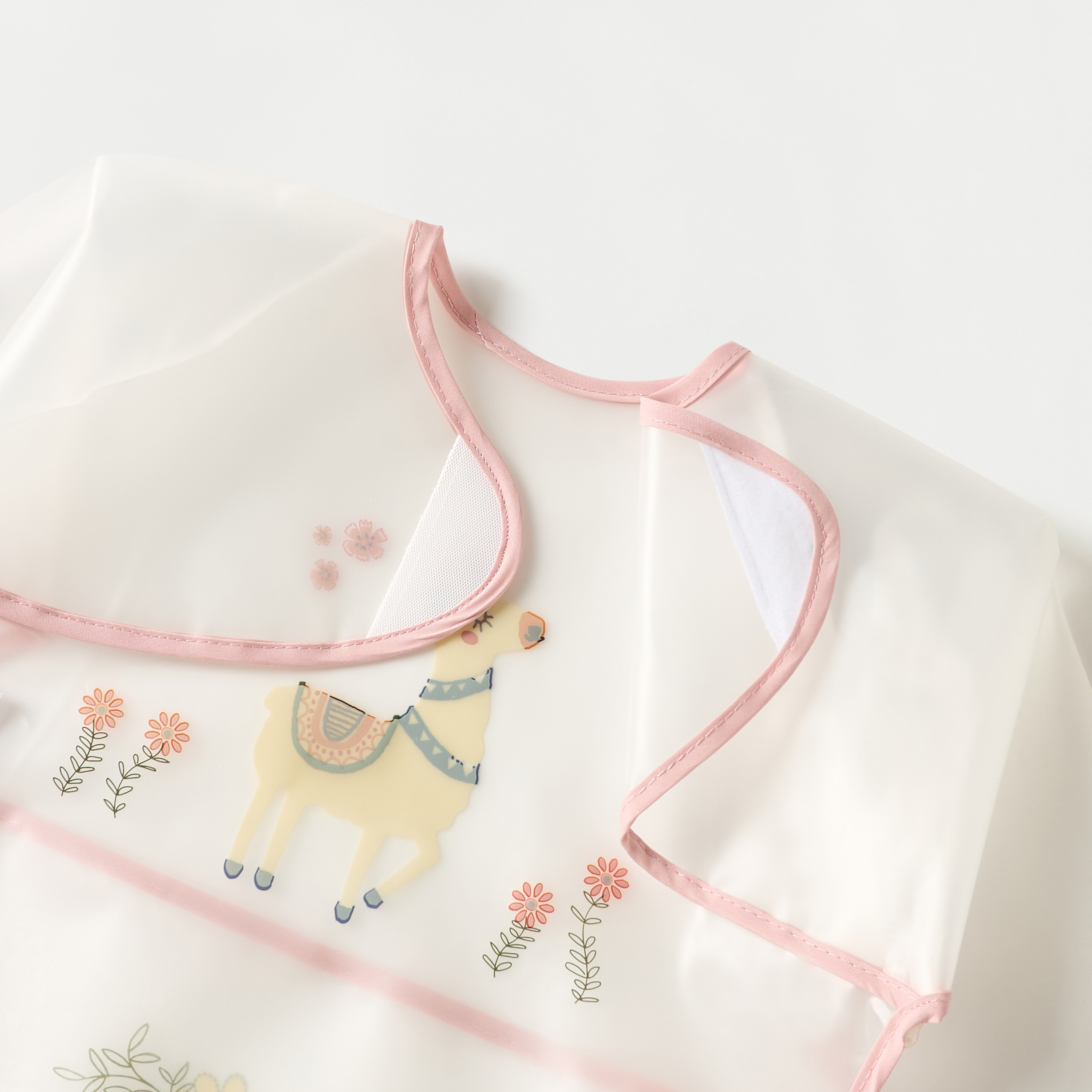 مريلة بأكمام طويلة وطبعات جرافيك مع شريط إغلاق من جونيورز-baby-feeding-bibs-image-5