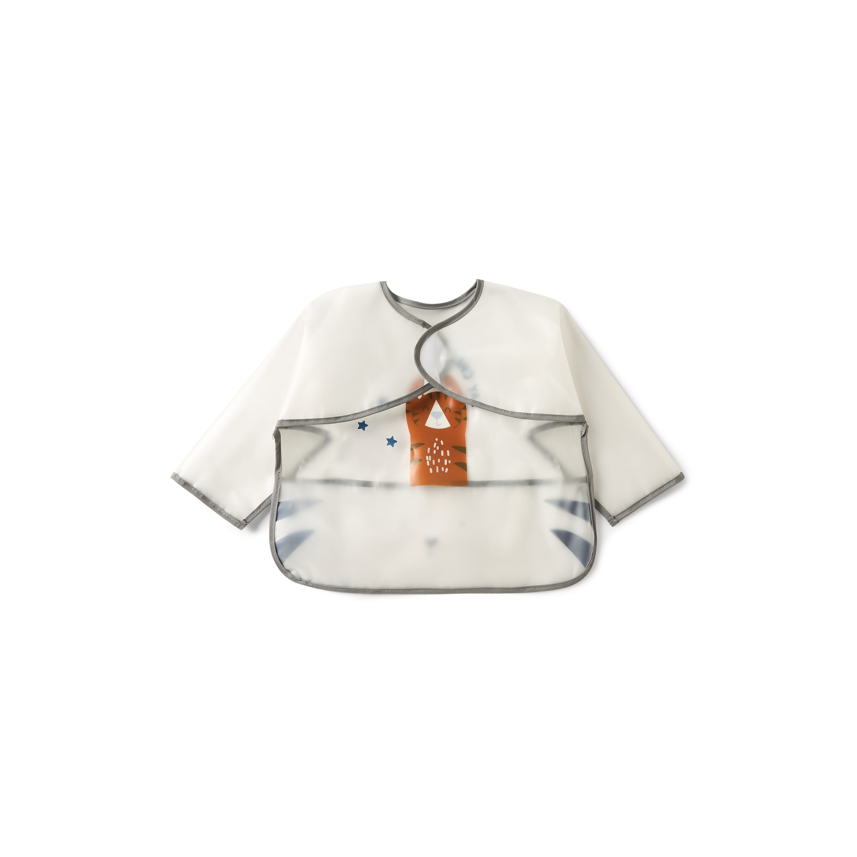 Juniors Graphic Print Long Sleeves Bib with Hook and Loop Closure-baby-feeding-bibs-image-2