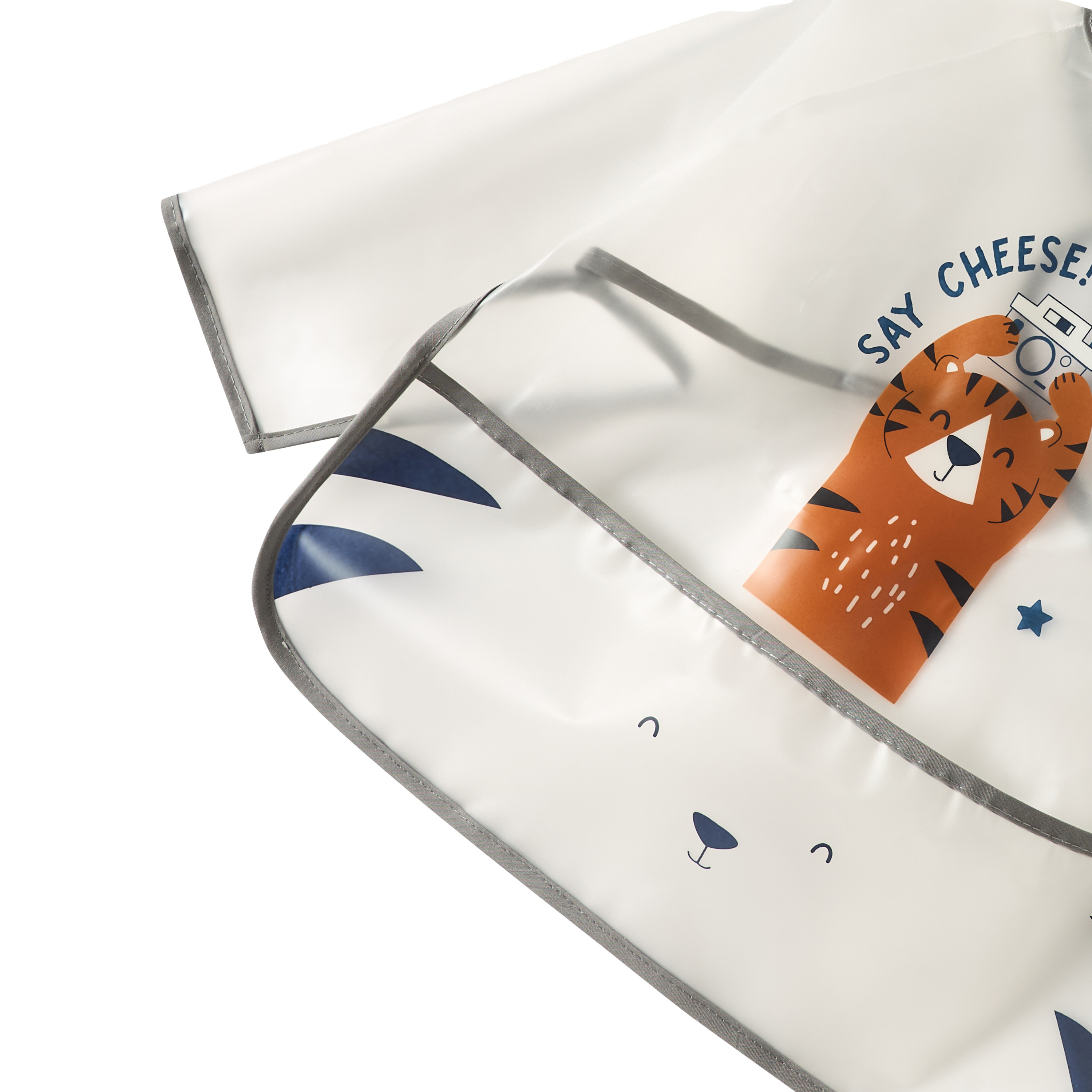 Juniors Graphic Print Long Sleeves Bib with Hook and Loop Closure-baby-feeding-bibs-image-4