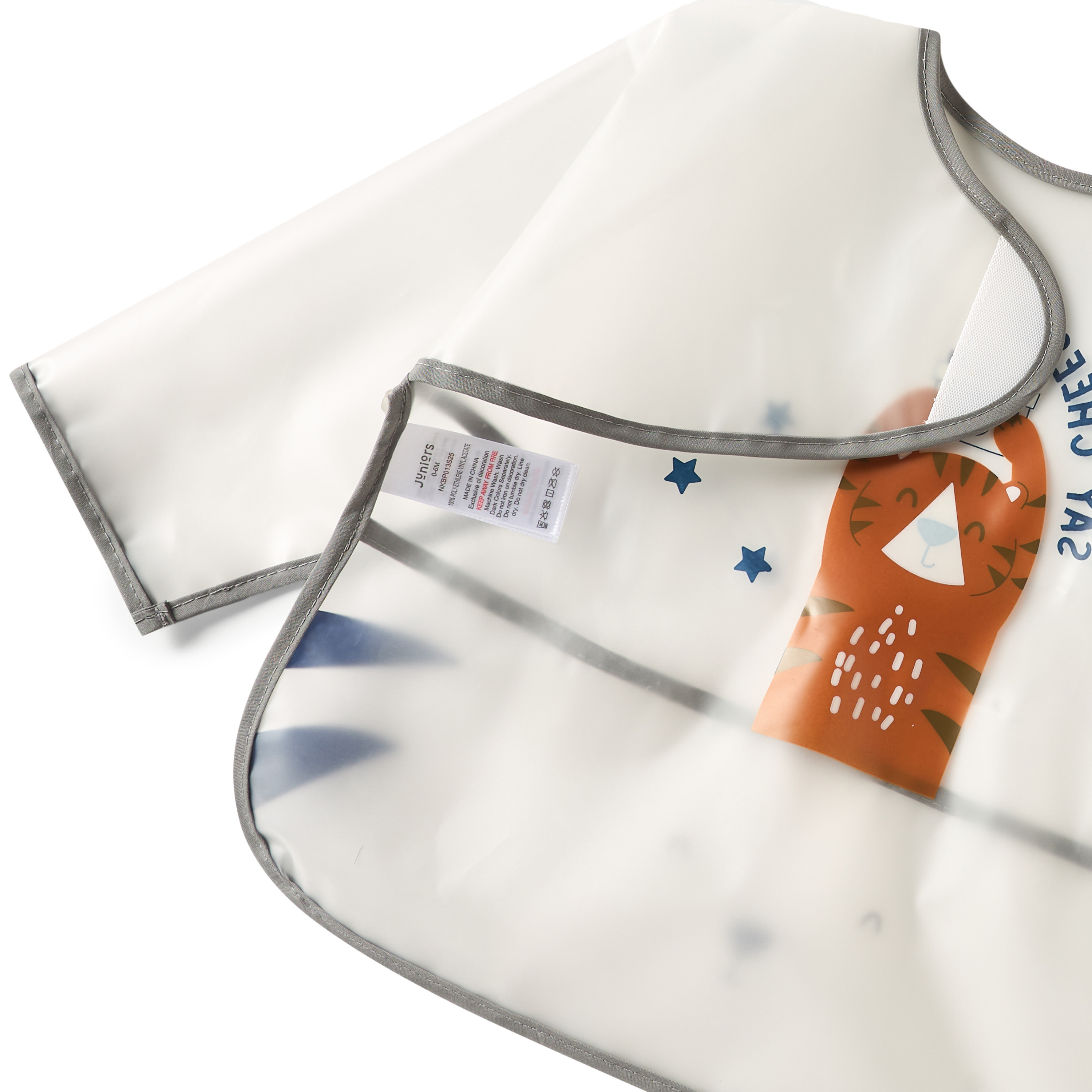 Juniors Graphic Print Long Sleeves Bib with Hook and Loop Closure-baby-feeding-bibs-image-5