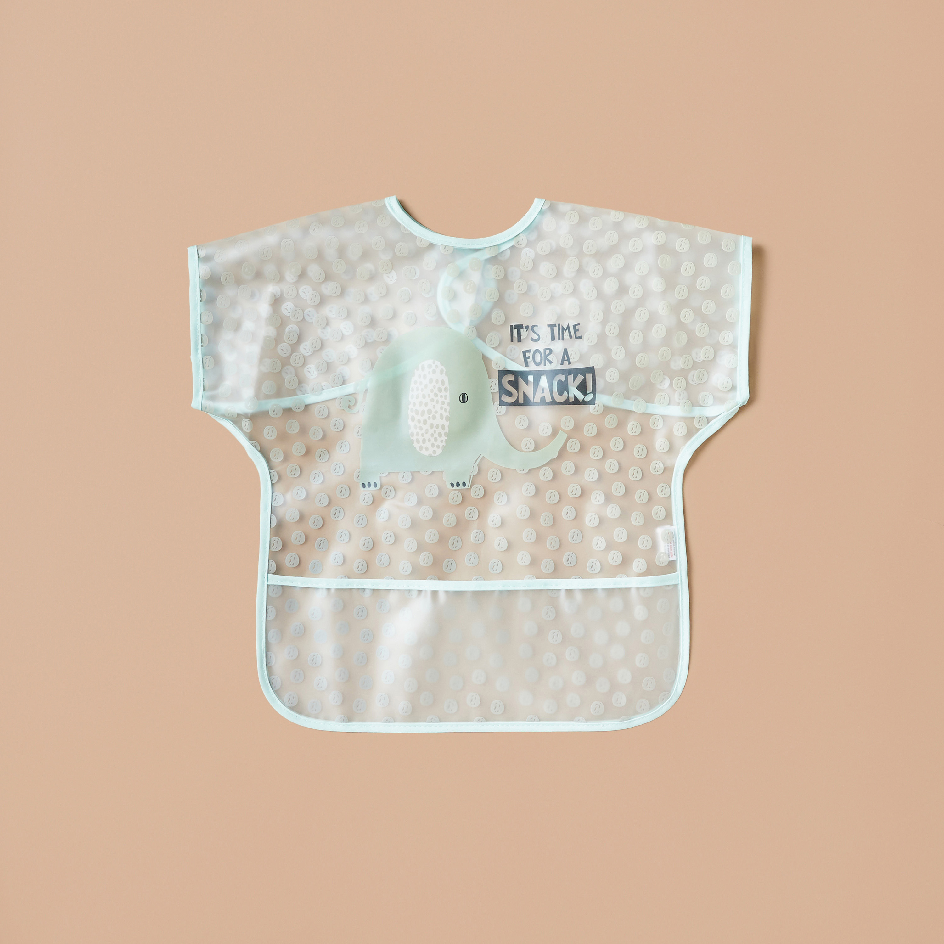Juniors All-Over Elephant Print Food Catcher-baby-feeding-bibs-image-1