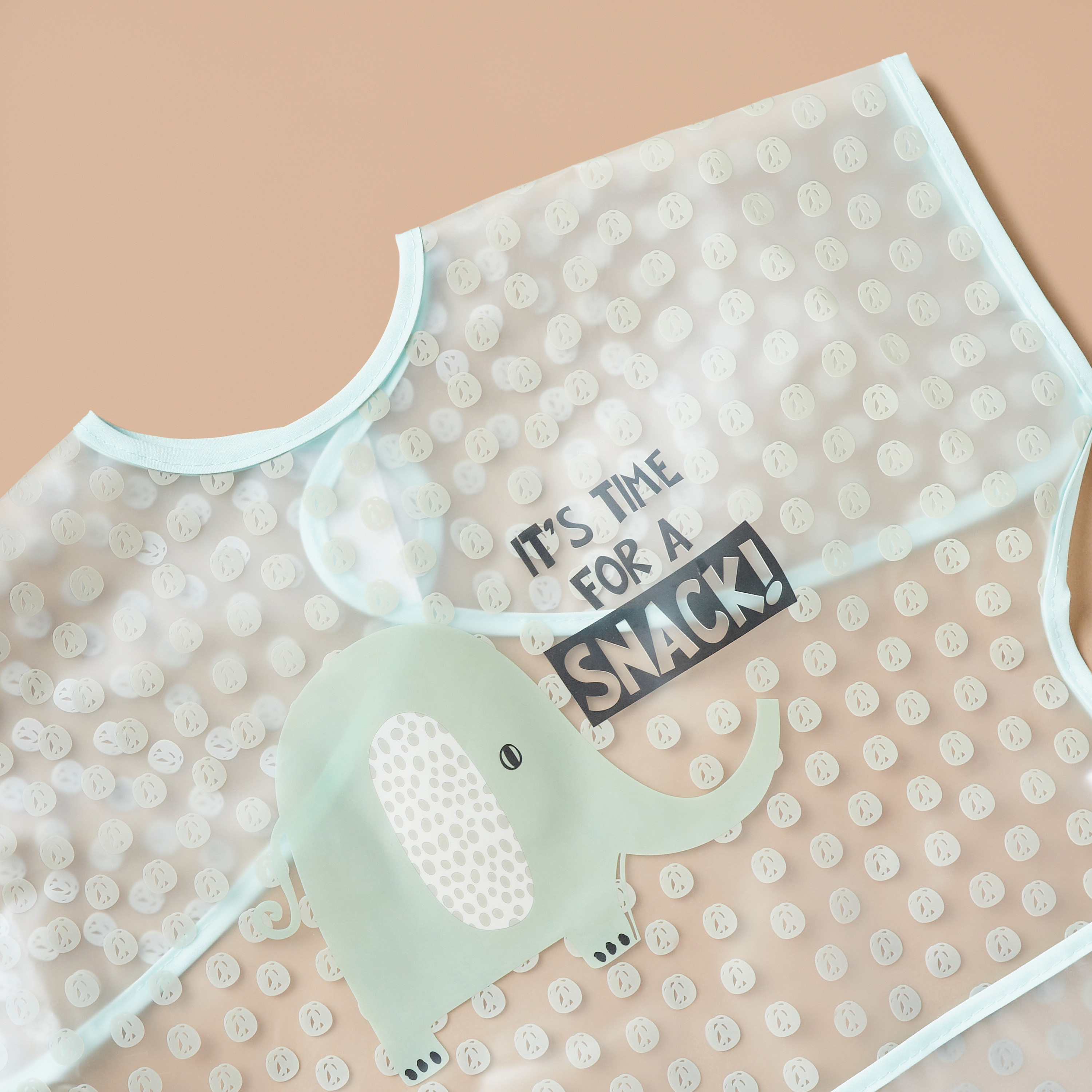 Juniors All-Over Elephant Print Food Catcher-baby-feeding-bibs-image-3