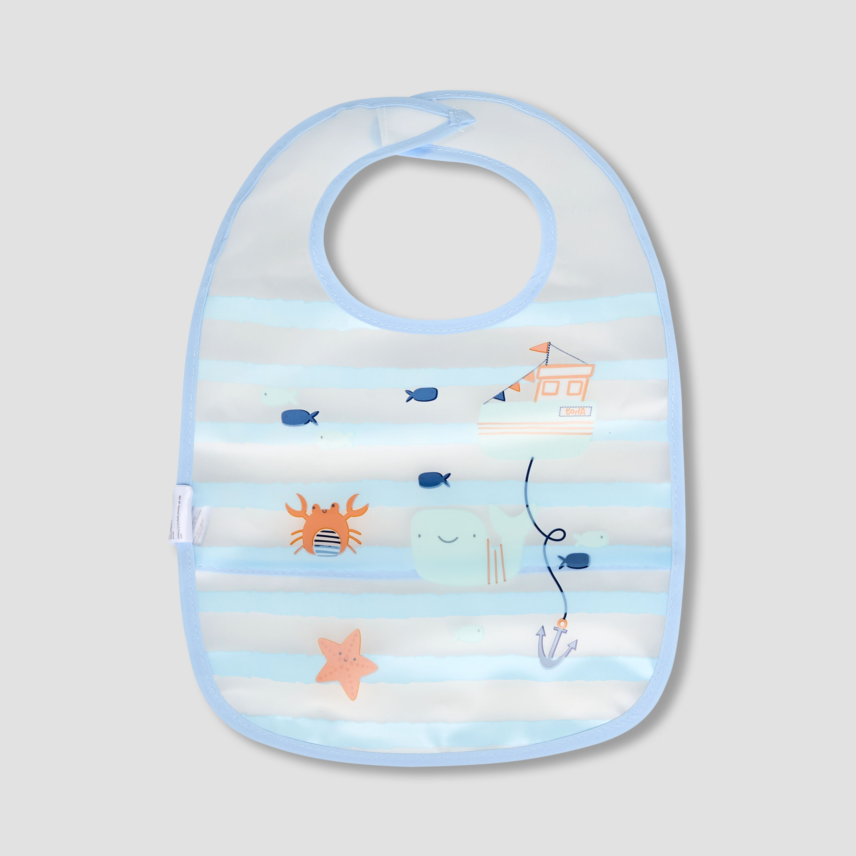 Pack of 2 Juniors Baby Bib with Sea Life Print-baby-feeding-bibs-image-4