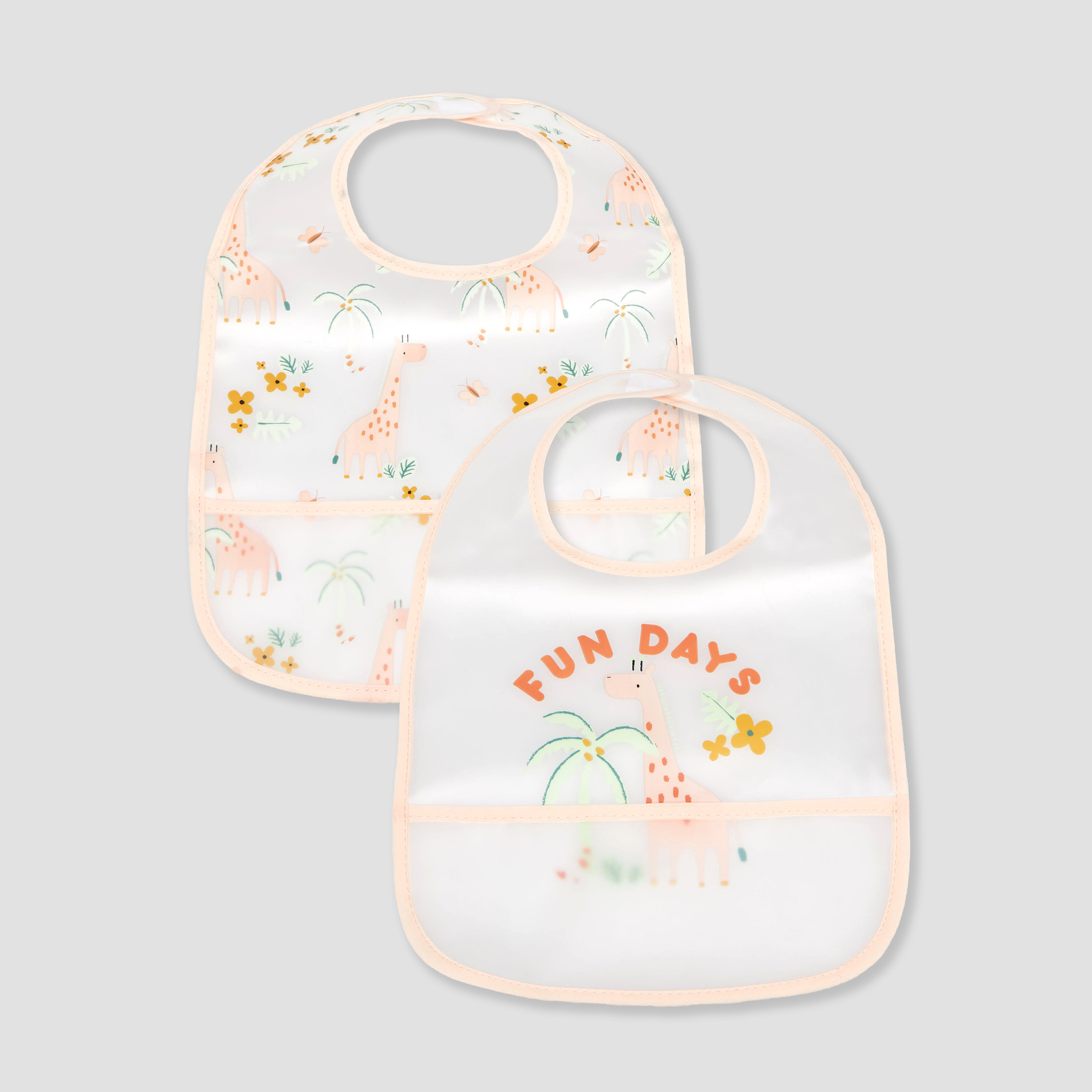Pack of 2 Juniors Baby Bib with Print-baby-feeding-bibs-image-1