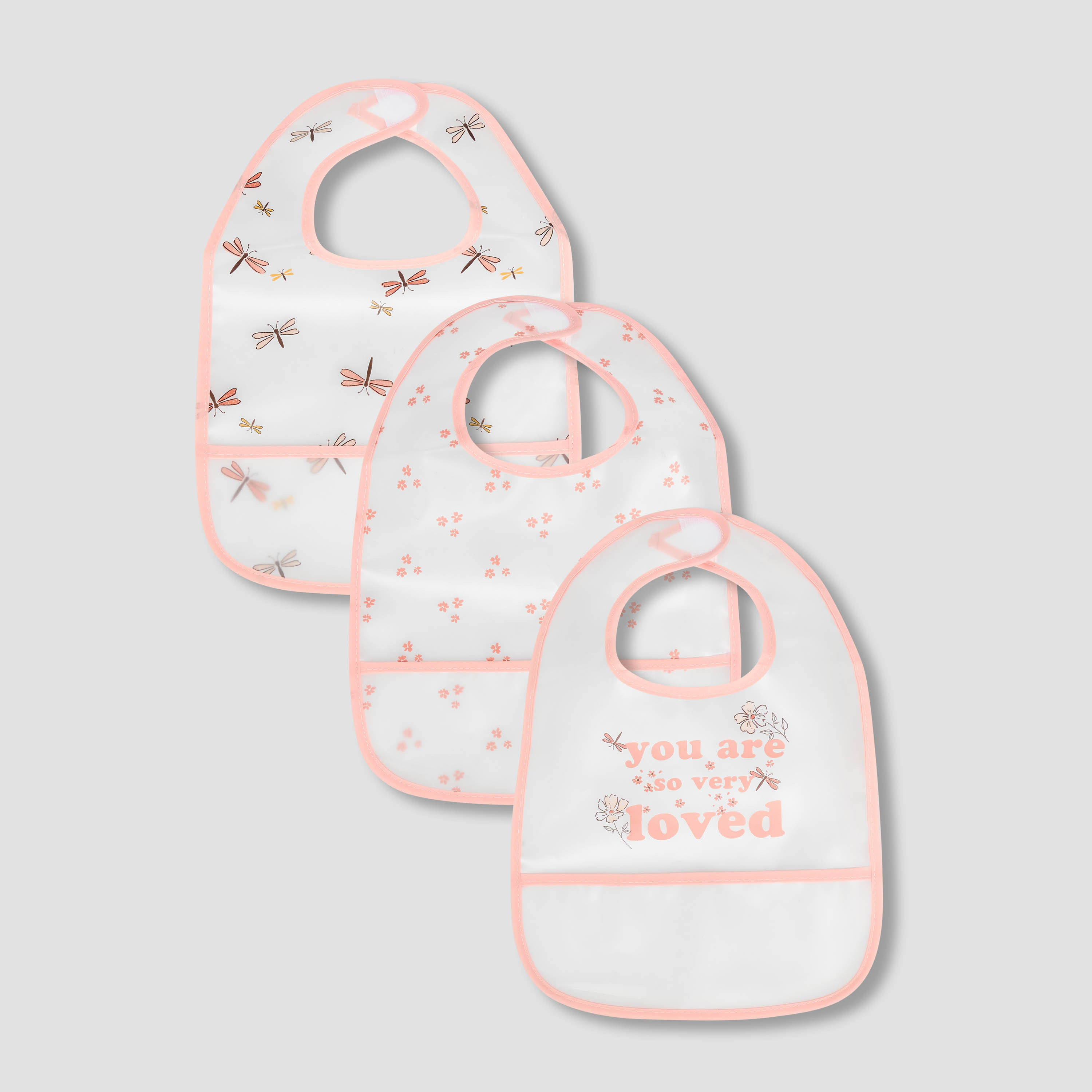 Pack of 3 Juniors Baby Bibs with Hook and Loop Closure-baby-feeding-bibs-image-1