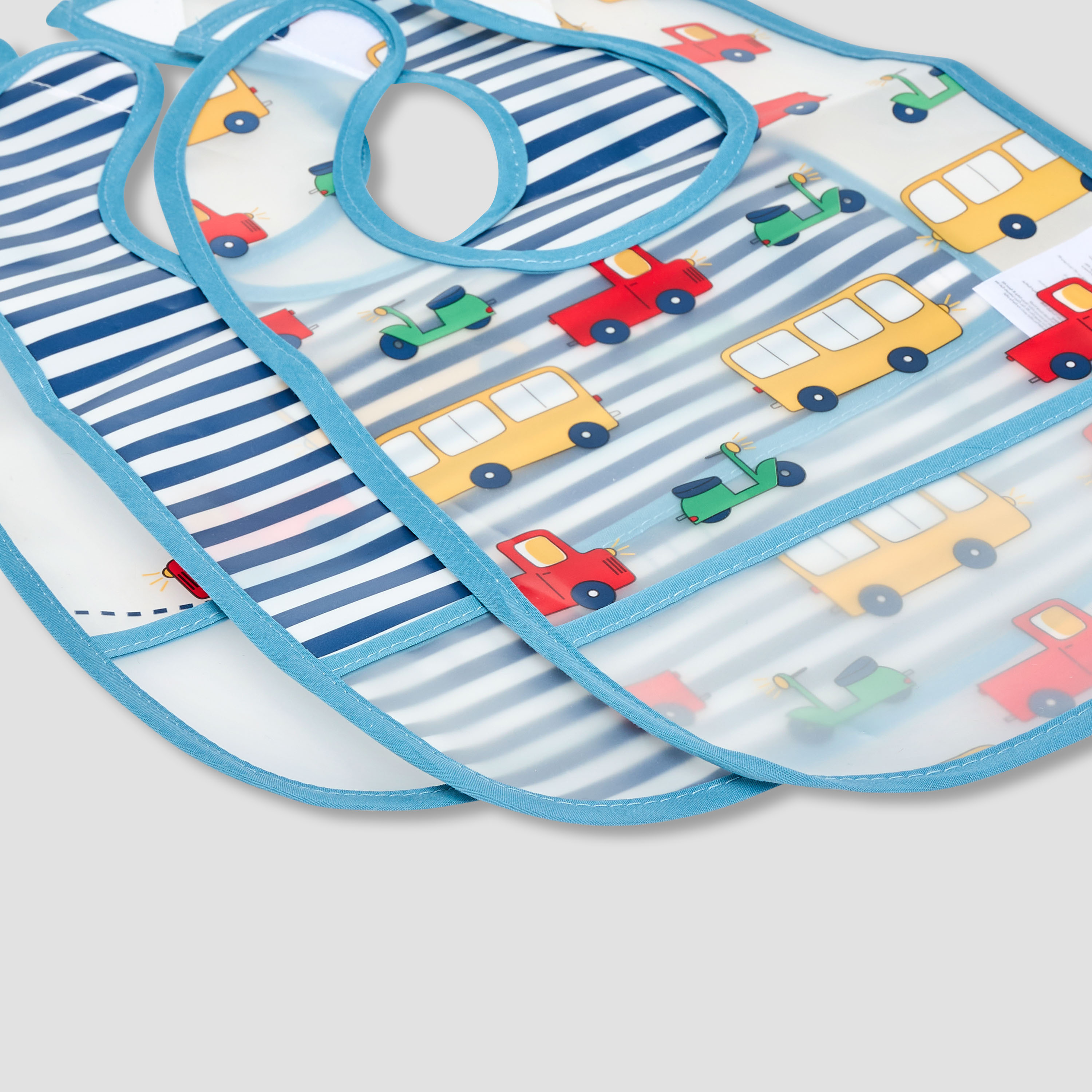Pack of 3 Juniors Baby Bib with Print-baby-feeding-bibs-image-8