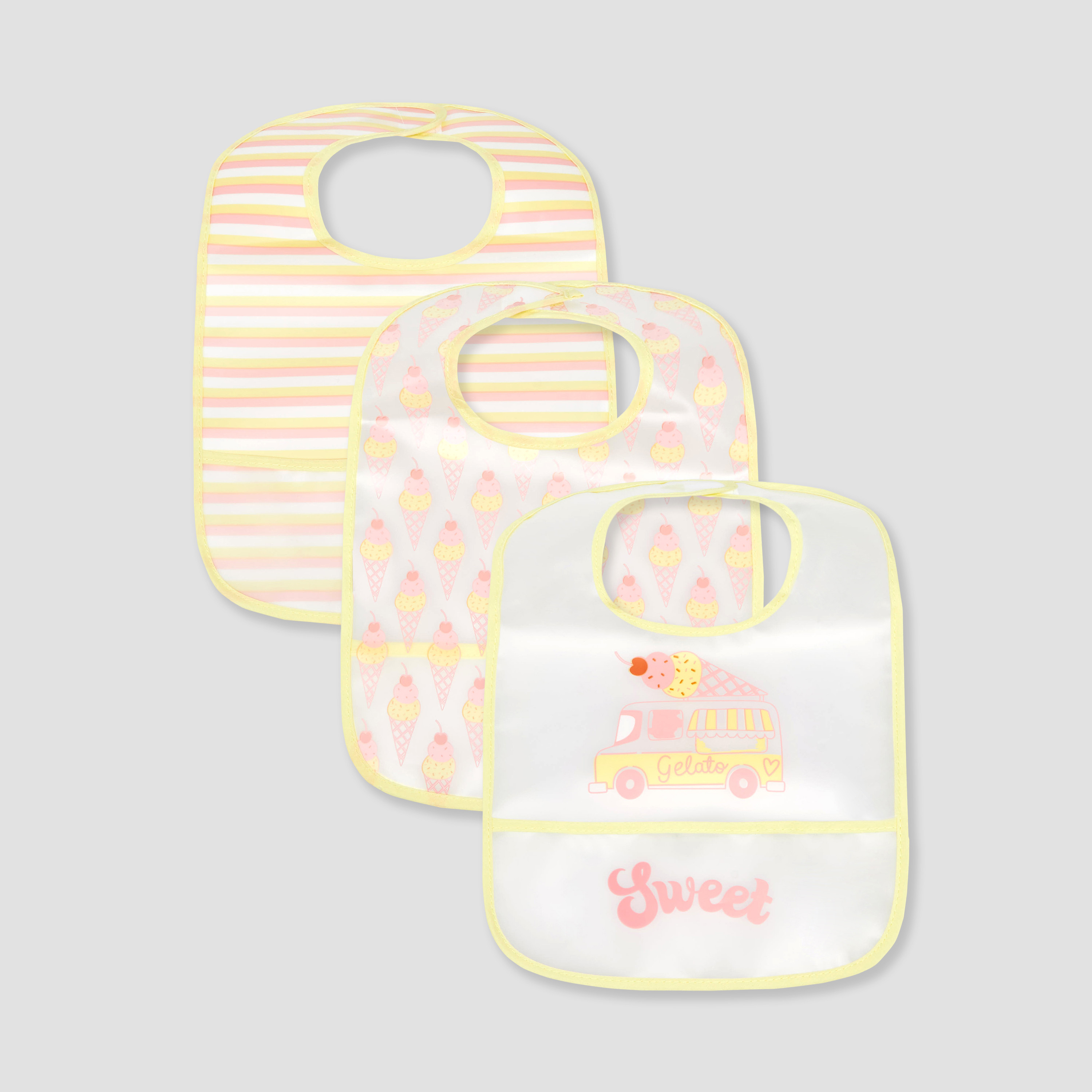 Pack of 3 Juniors Baby Bib with Print-baby-feeding-bibs-image-1