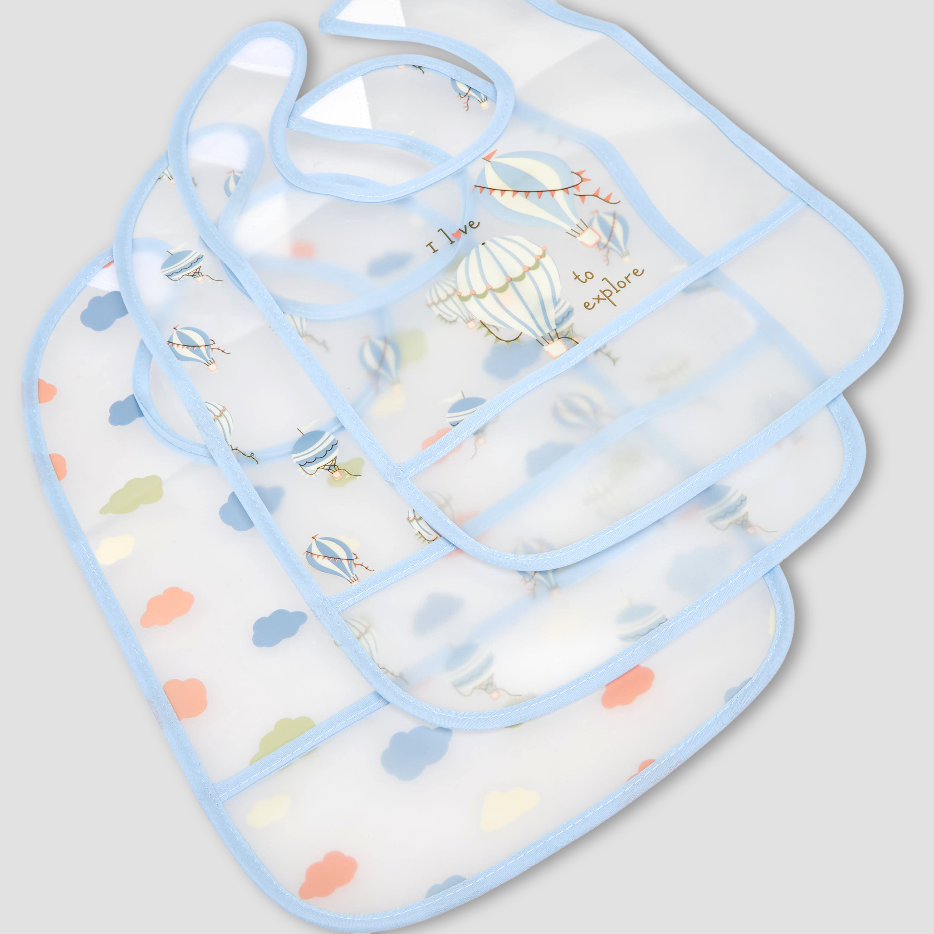Pack of 3 Juniors Baby Bib with Hook and Loop Closure-baby-feeding-bibs-image-6