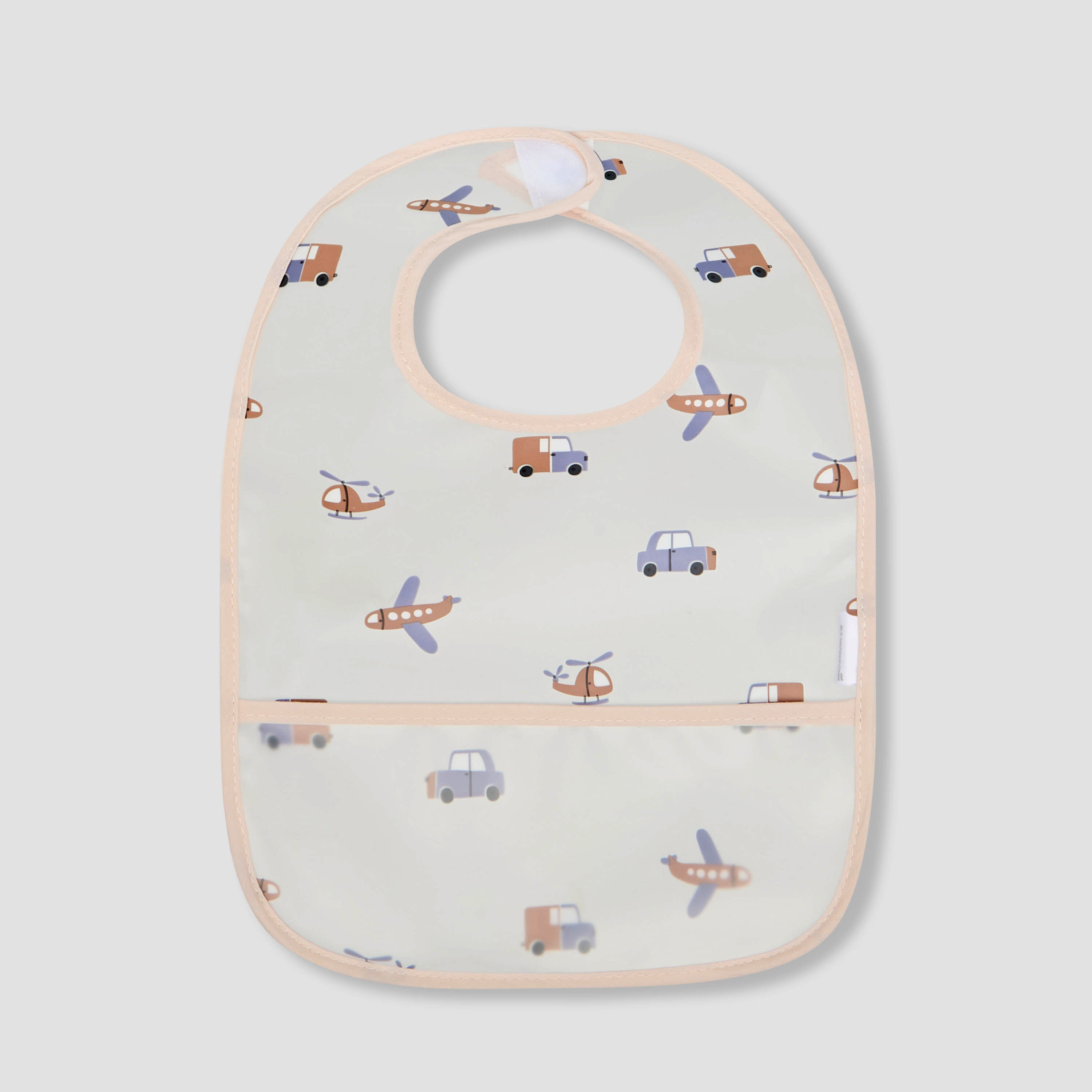 Pack of 3 Juniors Baby Bib with Vehicle Print-baby-feeding-bibs-image-2