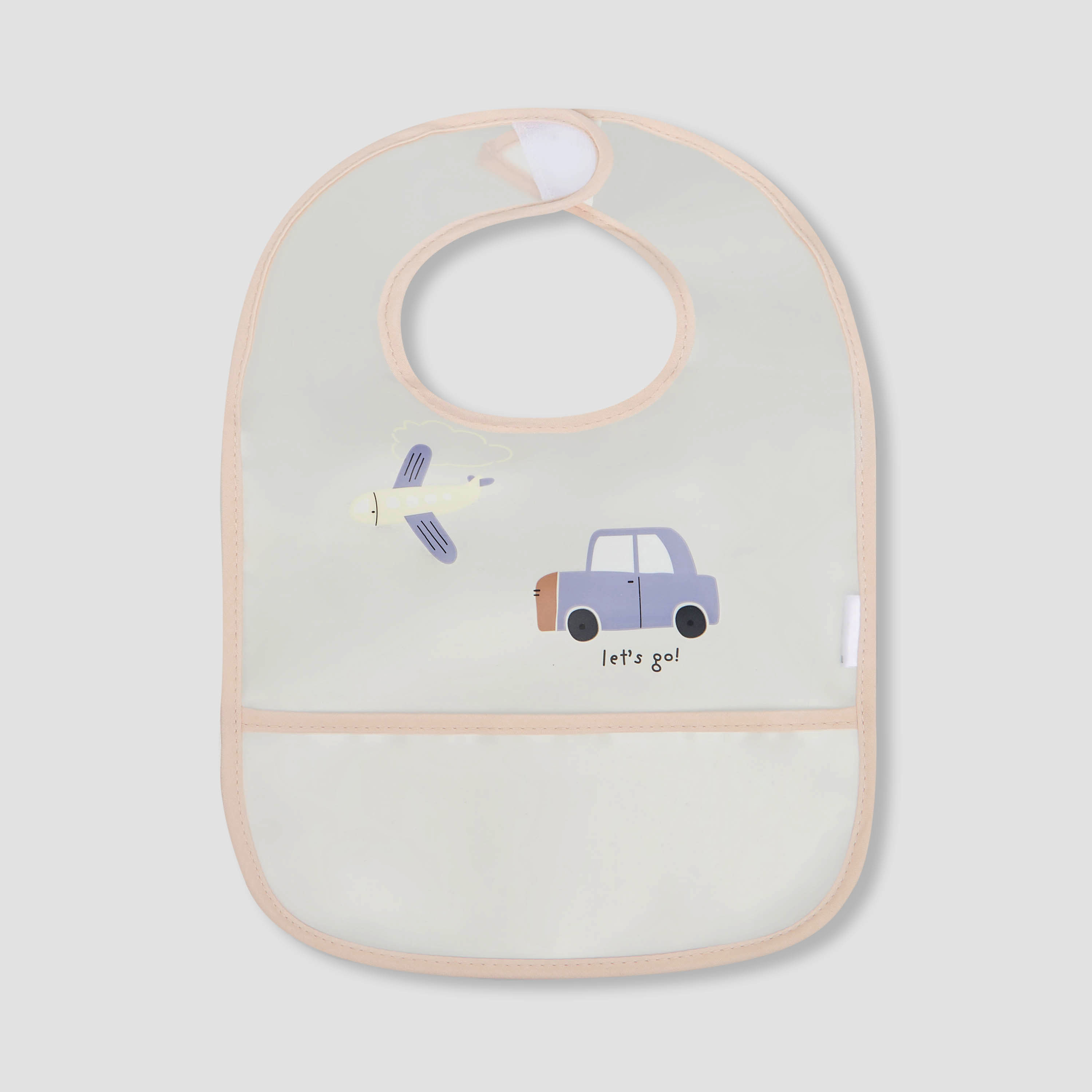 Pack of 3 Juniors Baby Bib with Vehicle Print-baby-feeding-bibs-image-3