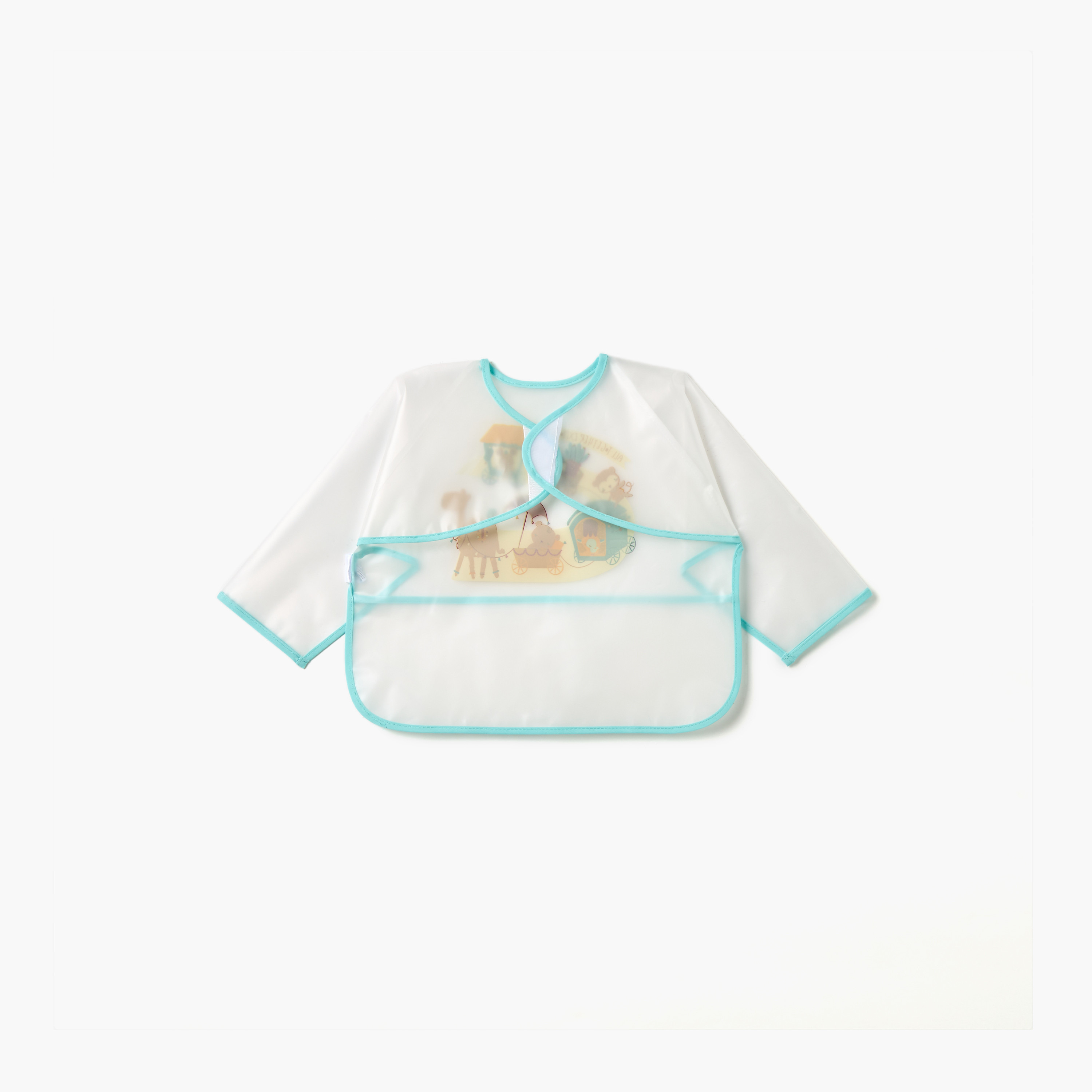 مريلة بأكمام طويلة وطبعات حيوانات من جونيورز-baby-feeding-bibs-image-2