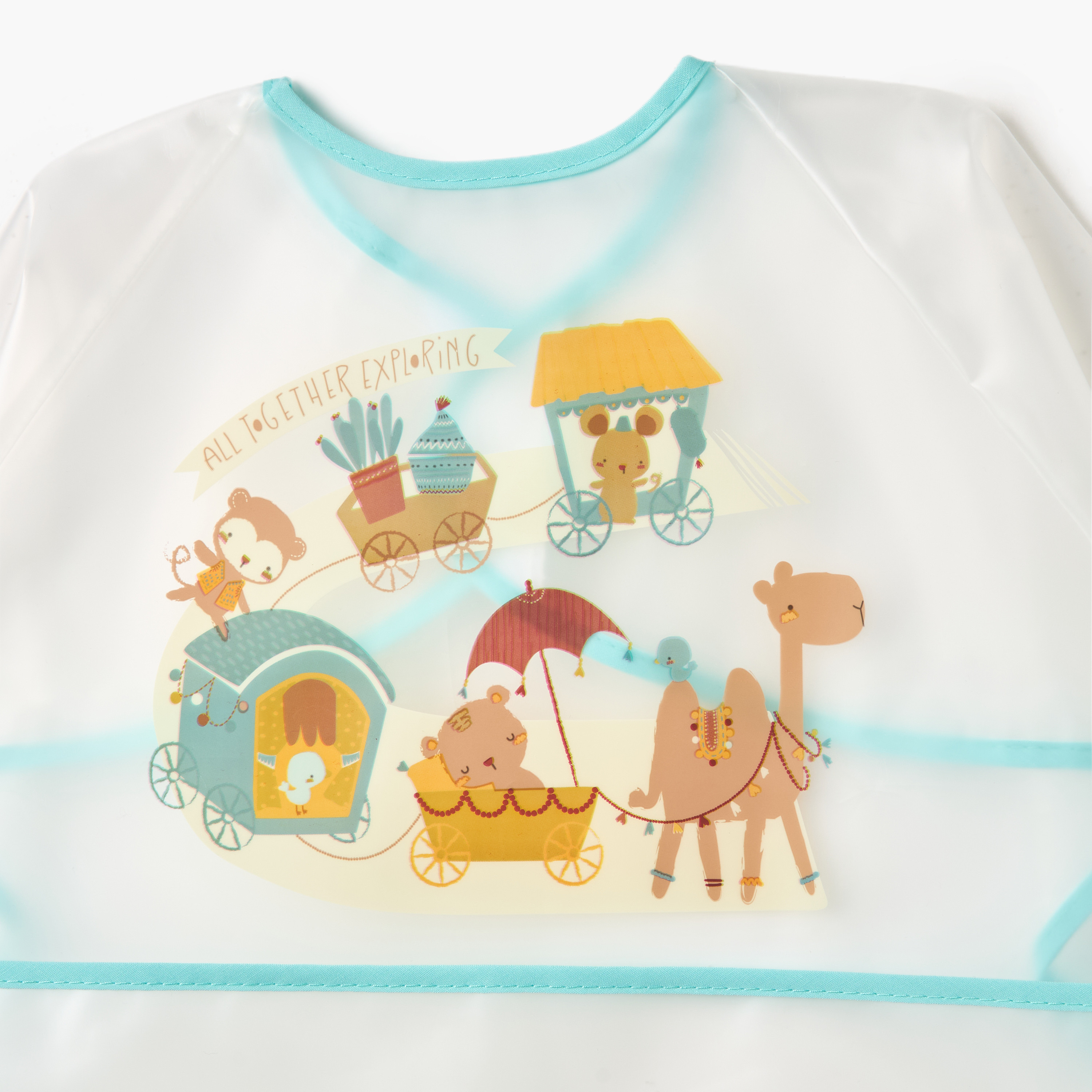 مريلة بأكمام طويلة وطبعات حيوانات من جونيورز-baby-feeding-bibs-image-3
