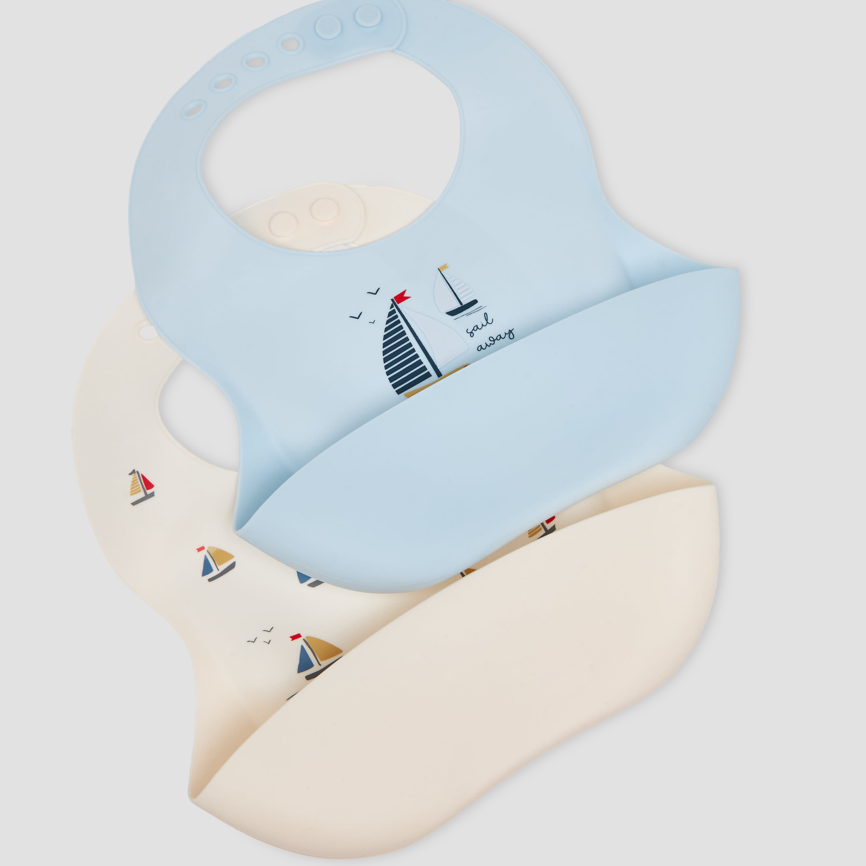 Pack of 2 Juniors Baby Bib with Sailboat Print-baby-feeding-bibs-image-5