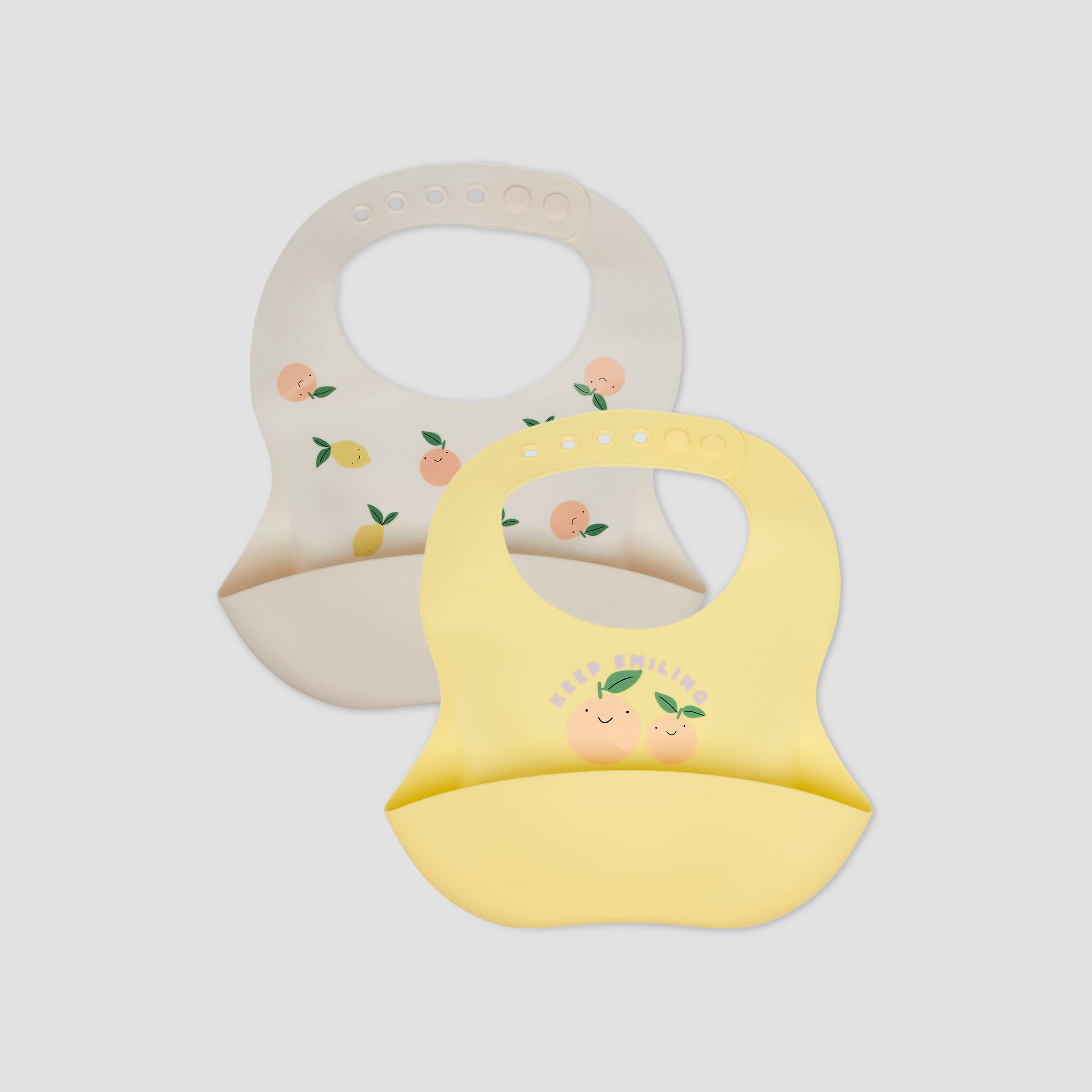 Pack of 2 Juniors Baby Bib with Fruit Print-baby-feeding-bibs-image-1