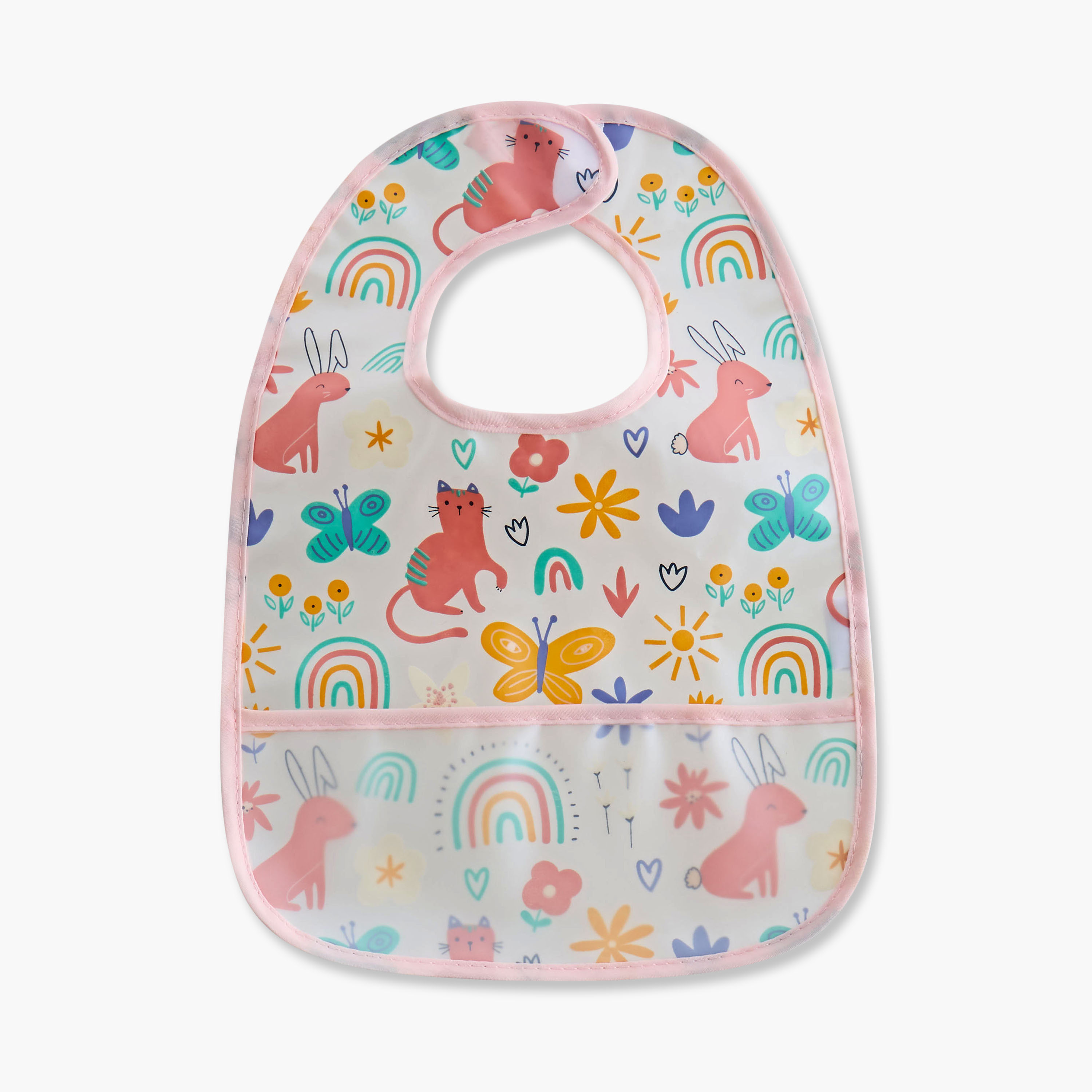 Juniors Printed Peva Bib with Hook and Loop Closure - Set of 2-baby-feeding-bibs-image-3