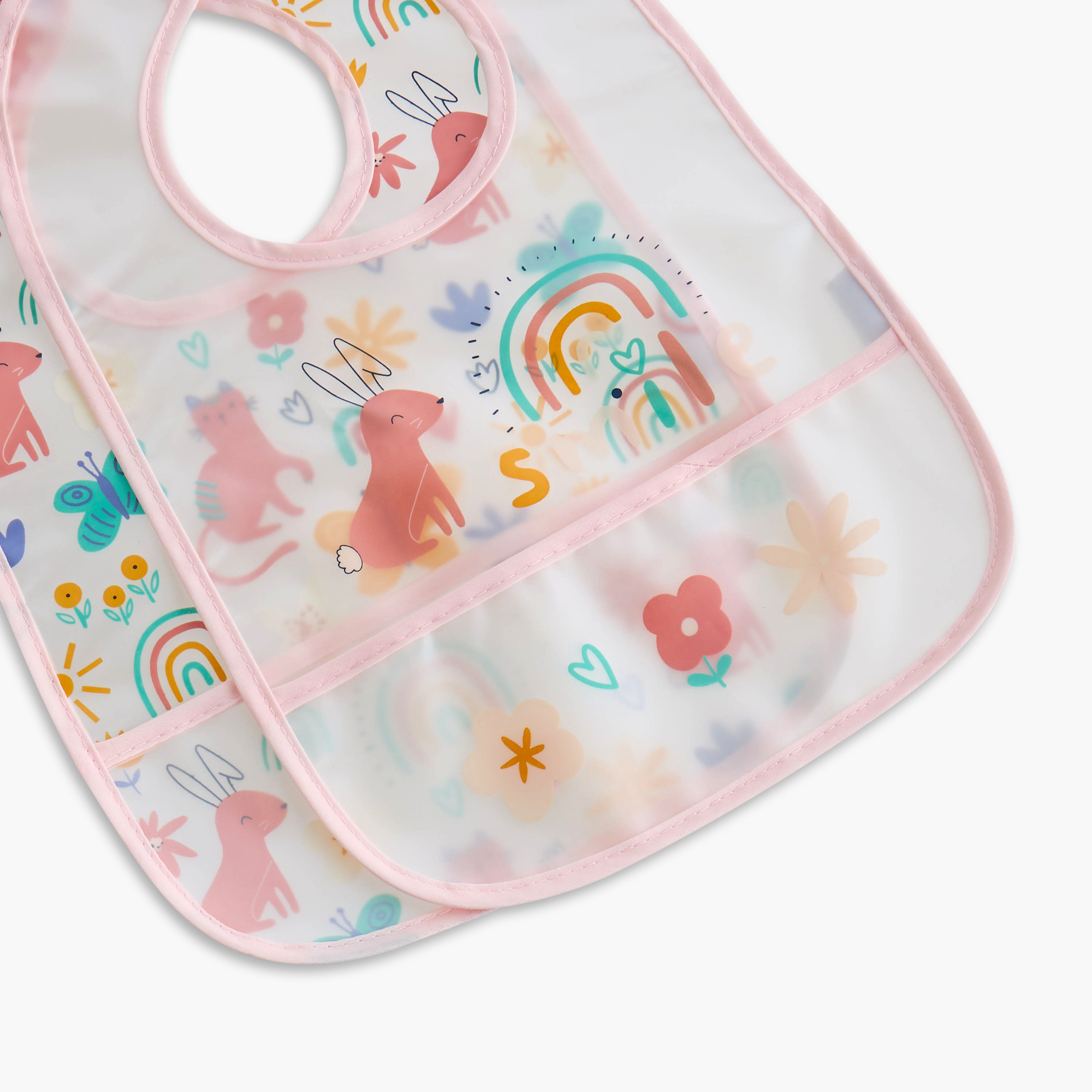 Juniors Printed Peva Bib with Hook and Loop Closure - Set of 2-baby-feeding-bibs-image-5