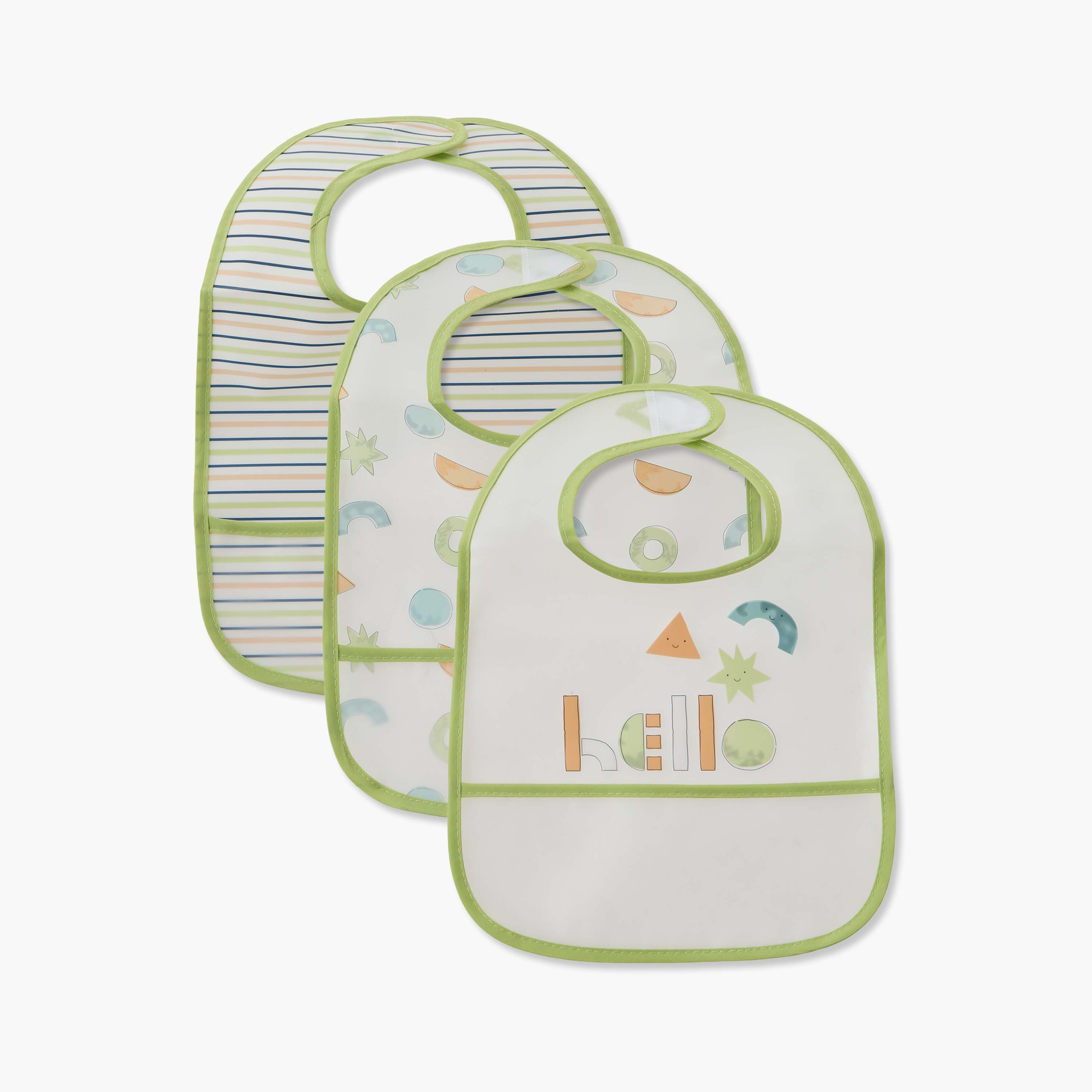 طقم مريلة أطفال 3 قطع بطبعات متنوعة من جونيورز-baby-feeding-bibs-image-1