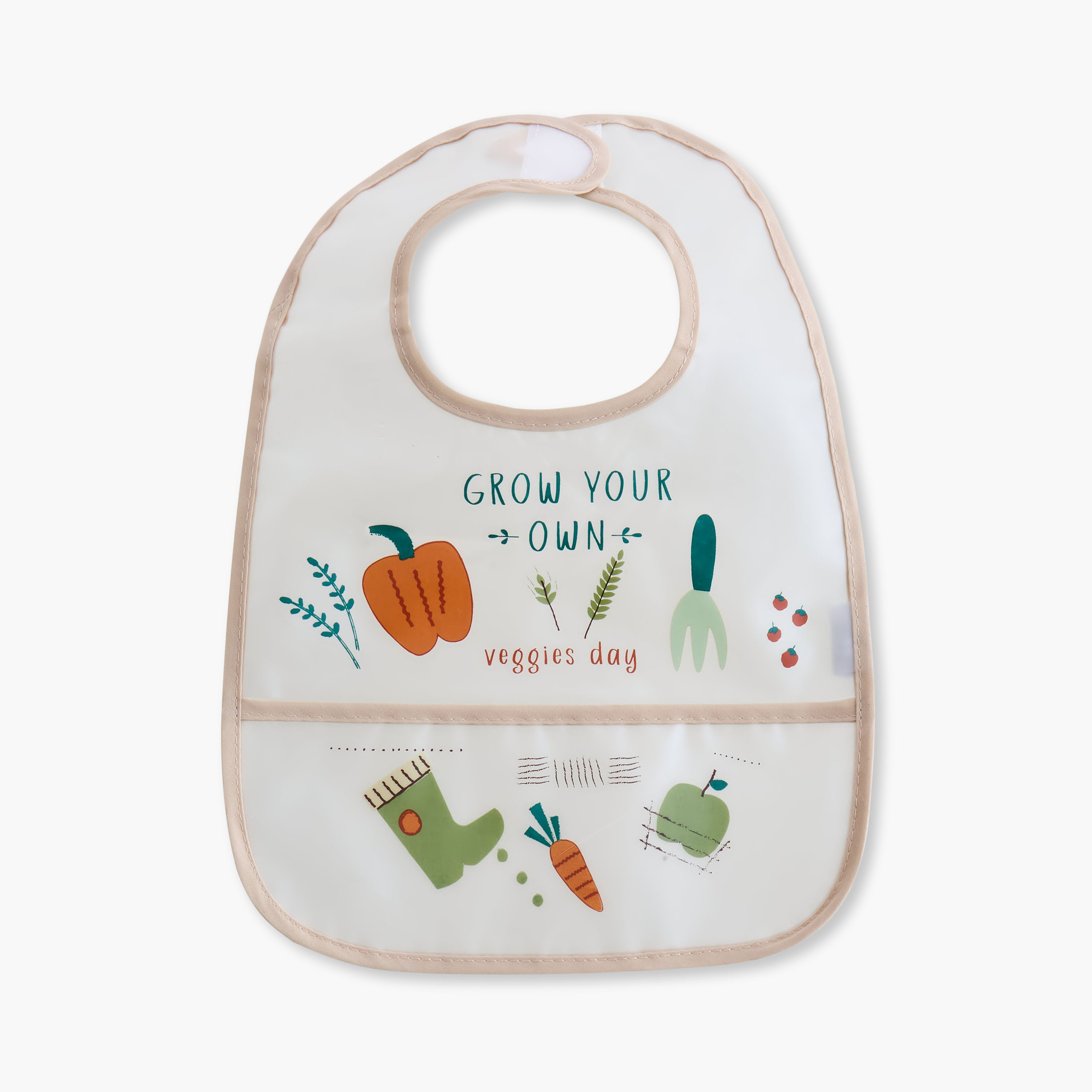 Juniors Printed Peva Bib with Hook and Loop Closure - Set of 3-baby-feeding-bibs-image-2