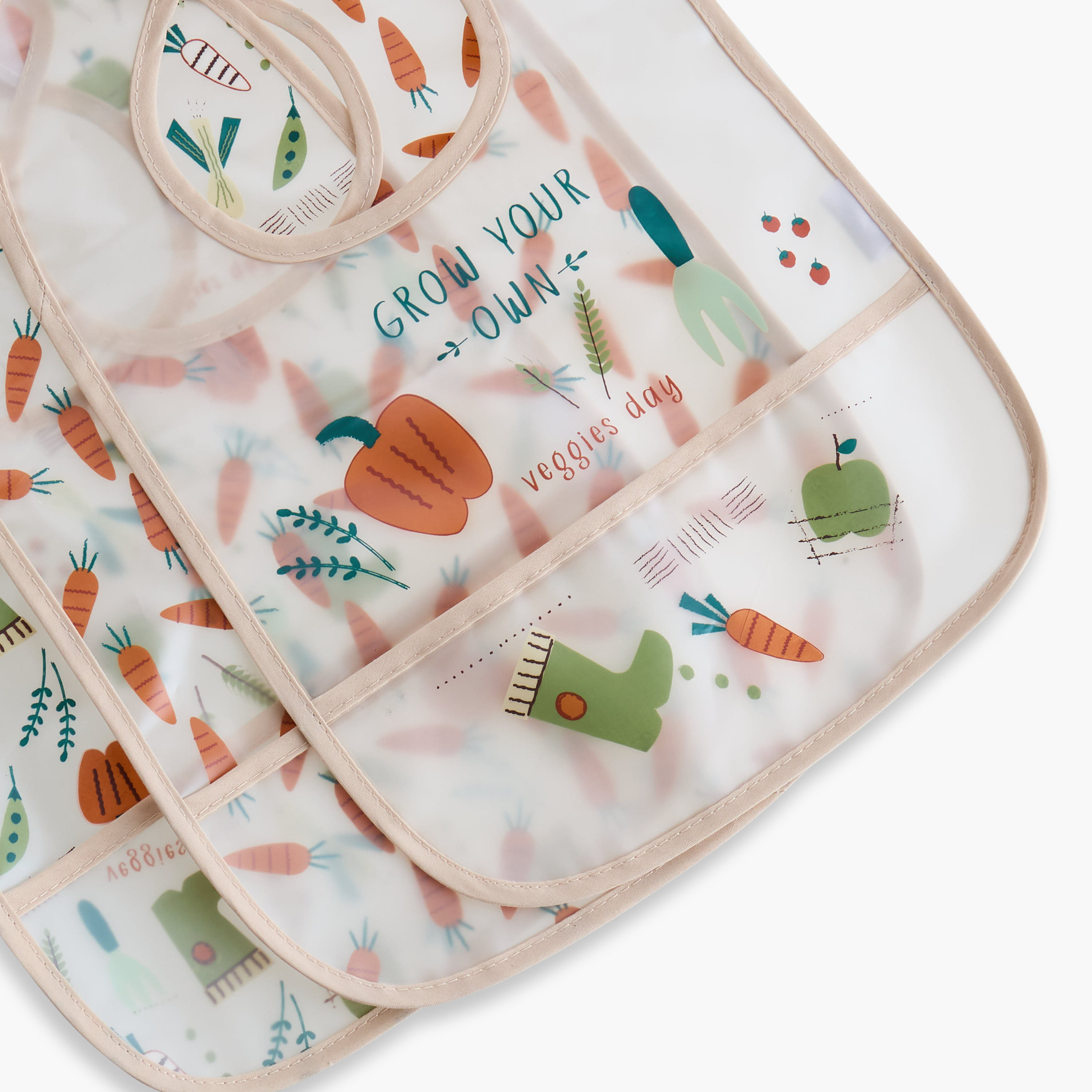 Juniors Printed Peva Bib with Hook and Loop Closure - Set of 3-baby-feeding-bibs-image-6