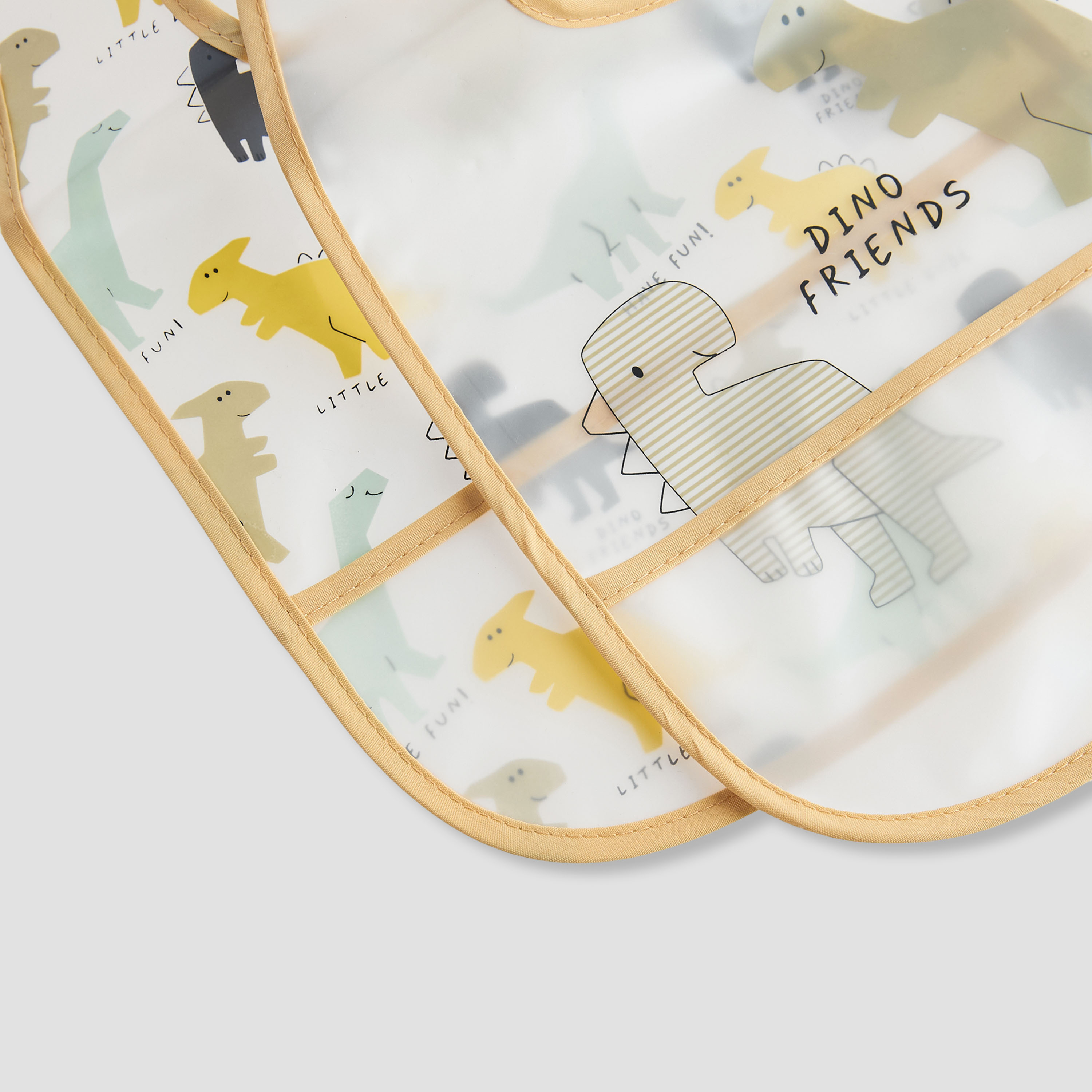 Juniors Dinosaur Print Bib - Set of 2-baby-feeding-bibs-image-5