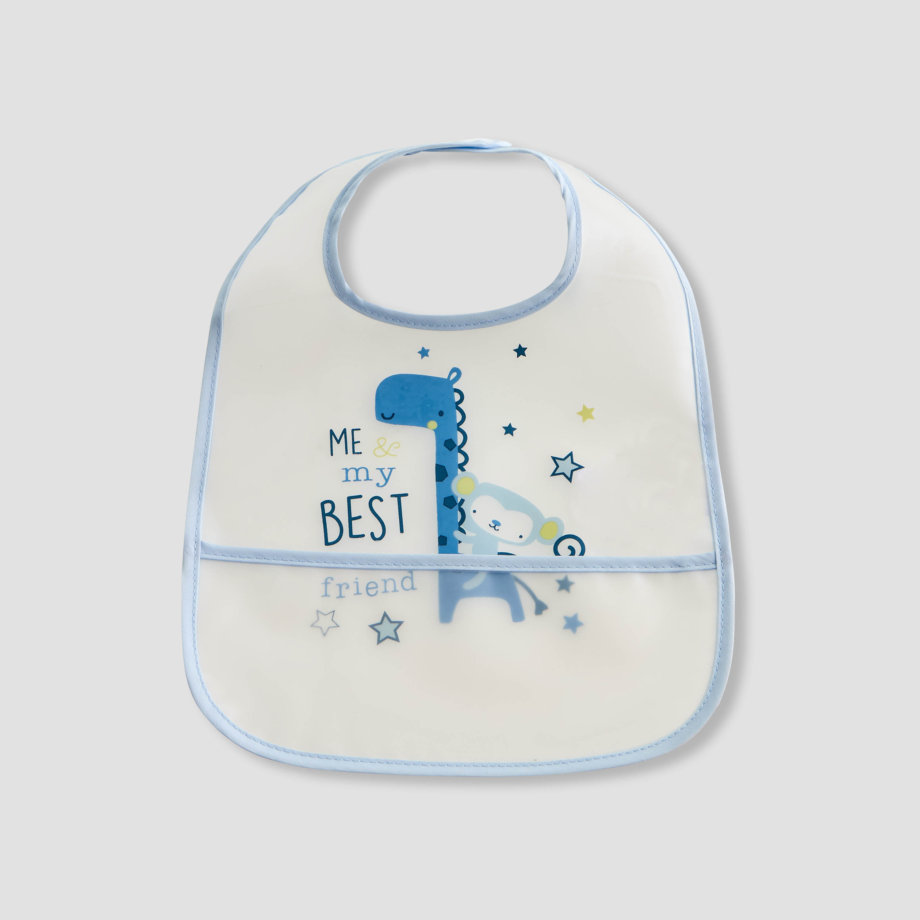 Juniors Dinosaur Print Bib with Snap Button Closure - Set of 2-baby-feeding-bibs-image-2