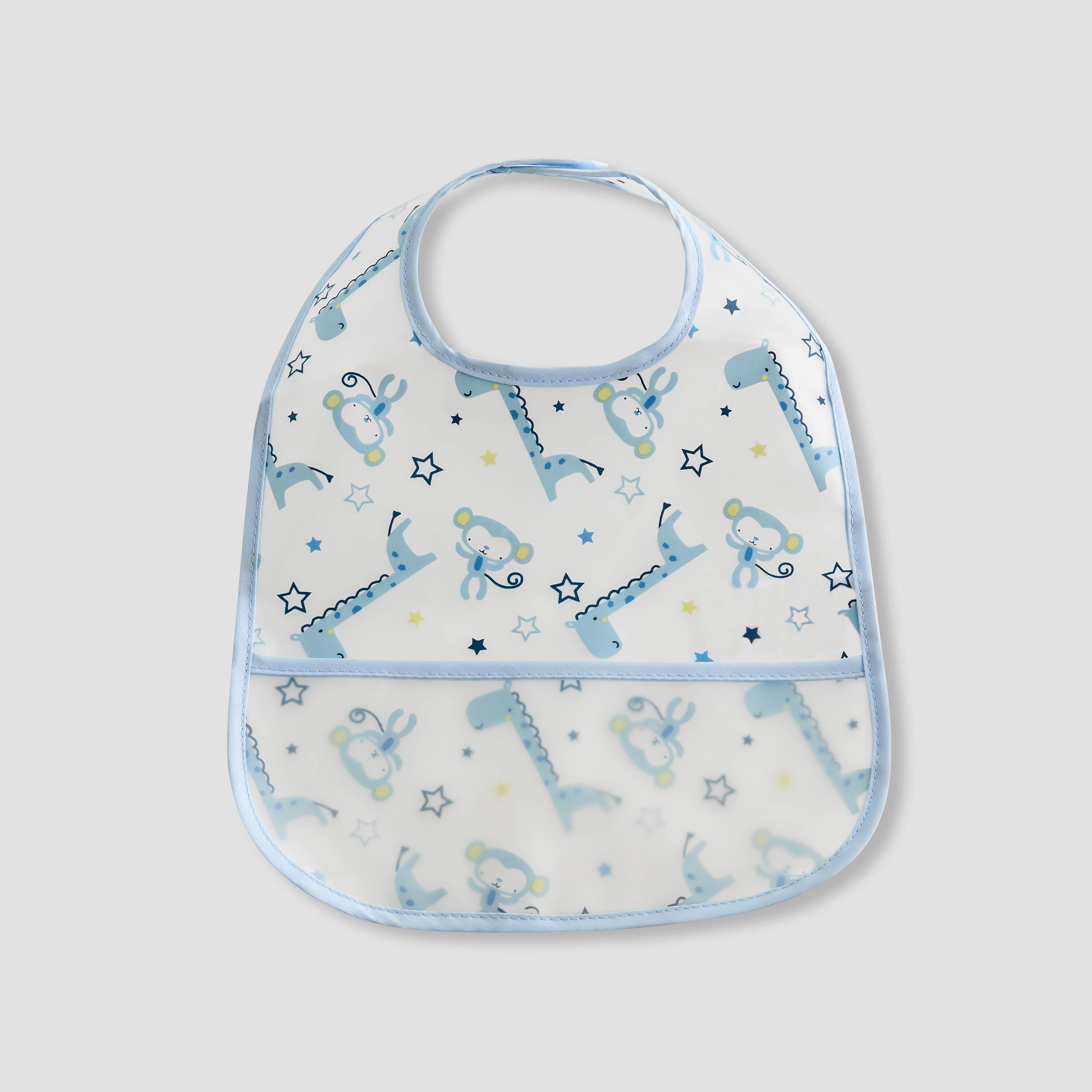 Juniors Dinosaur Print Bib with Snap Button Closure - Set of 2-baby-feeding-bibs-image-3