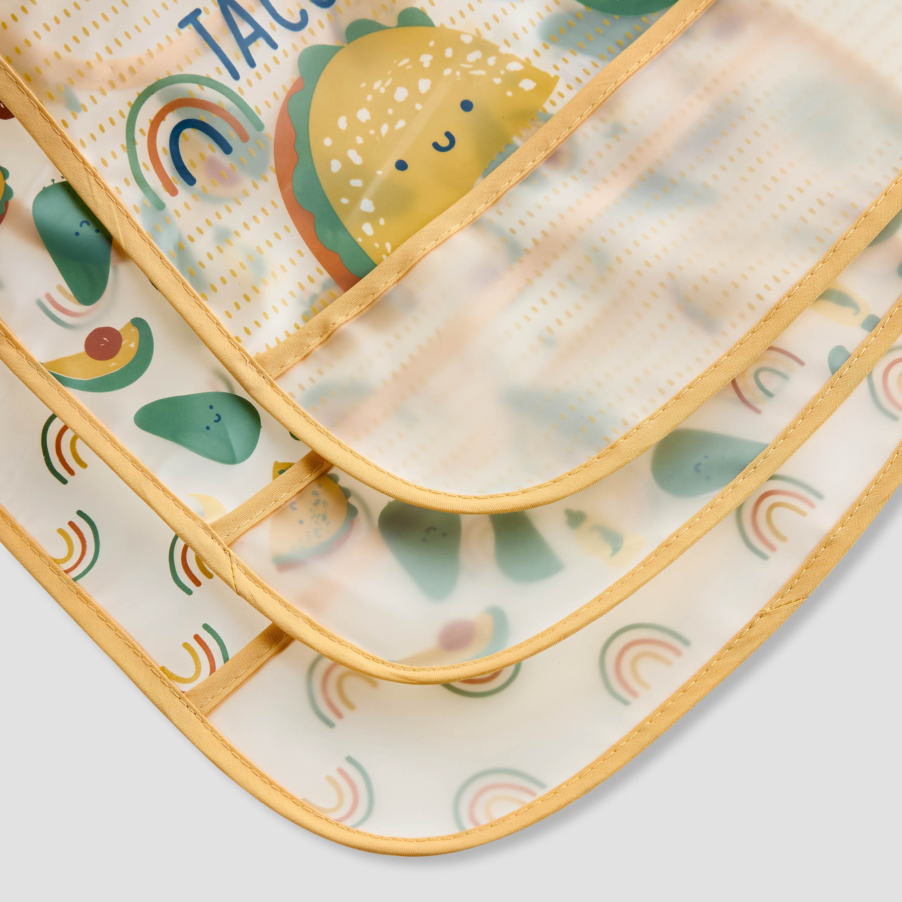 Juniors Printed Bib with Snap Button Closure - Set of 3-baby-feeding-bibs-image-6