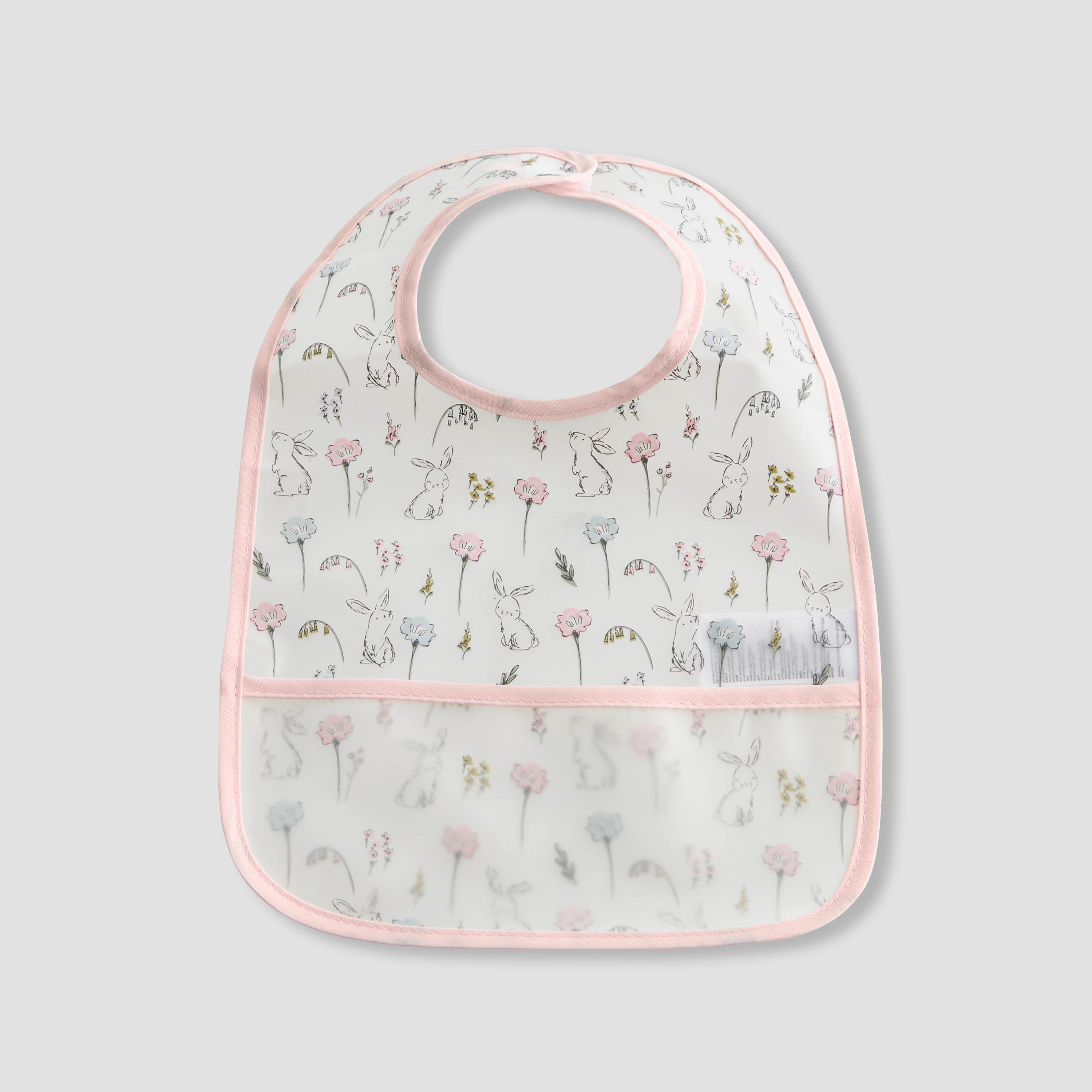 Juniors Floral Print Bib with Snap Button Closure - Set of 3-baby-feeding-bibs-image-3