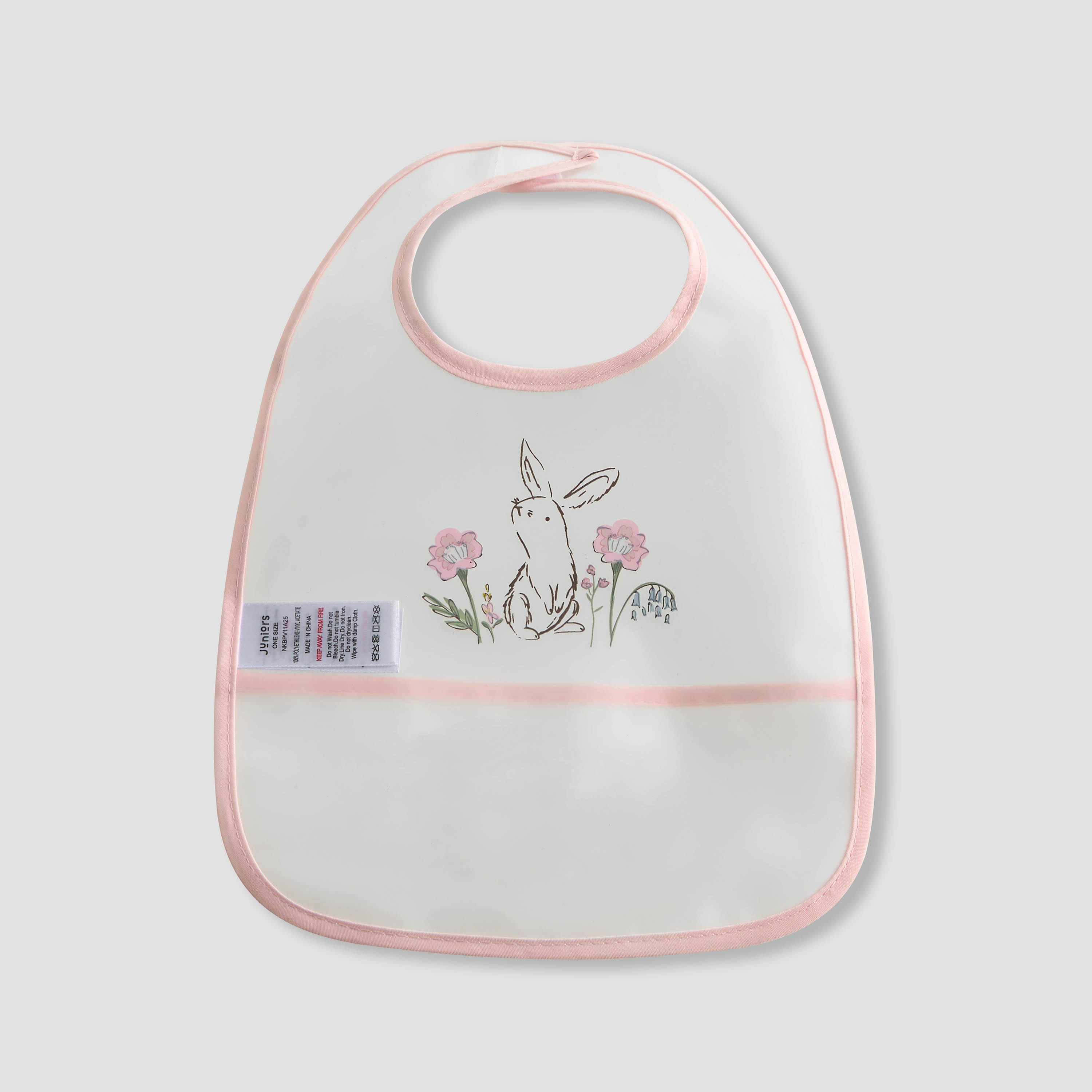 Juniors Floral Print Bib with Snap Button Closure - Set of 3-baby-feeding-bibs-image-5