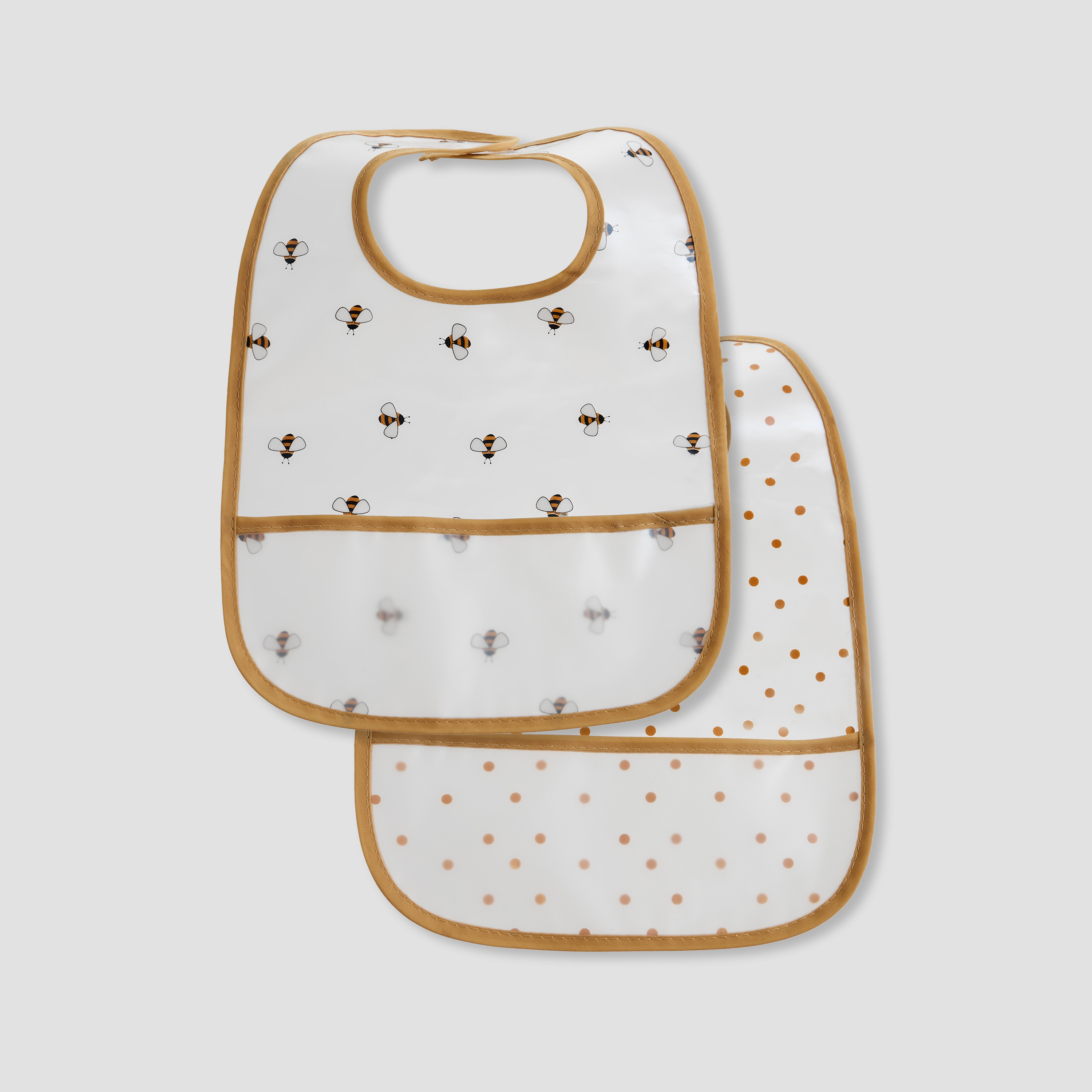 Juniors Printed Bib with Hook and Loop Closure - Set of 2-baby-feeding-bibs-image-1