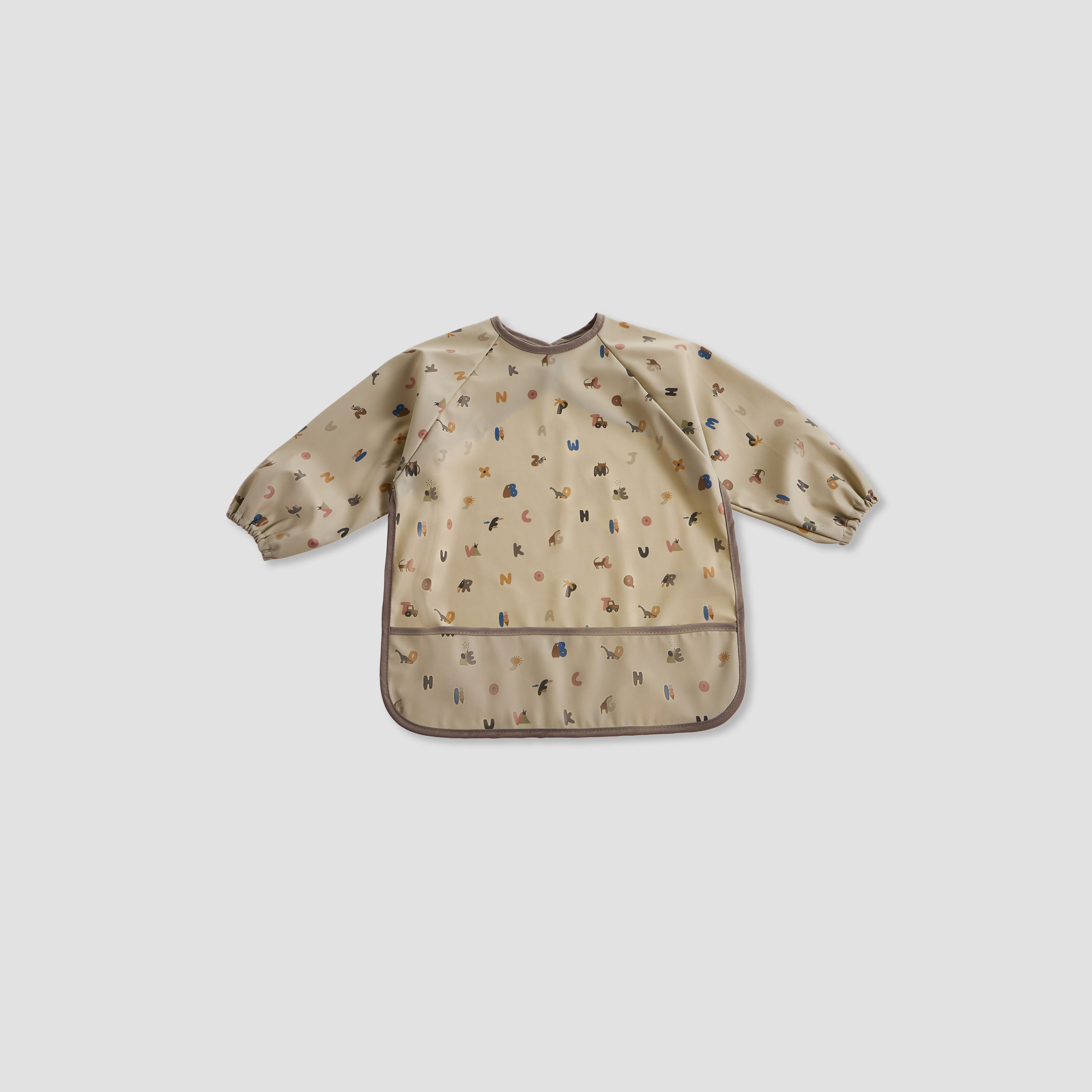 مريلة بأكمام طويلة وطبعات حروف أبجدية من جونيورز-baby-feeding-bibs-image-1